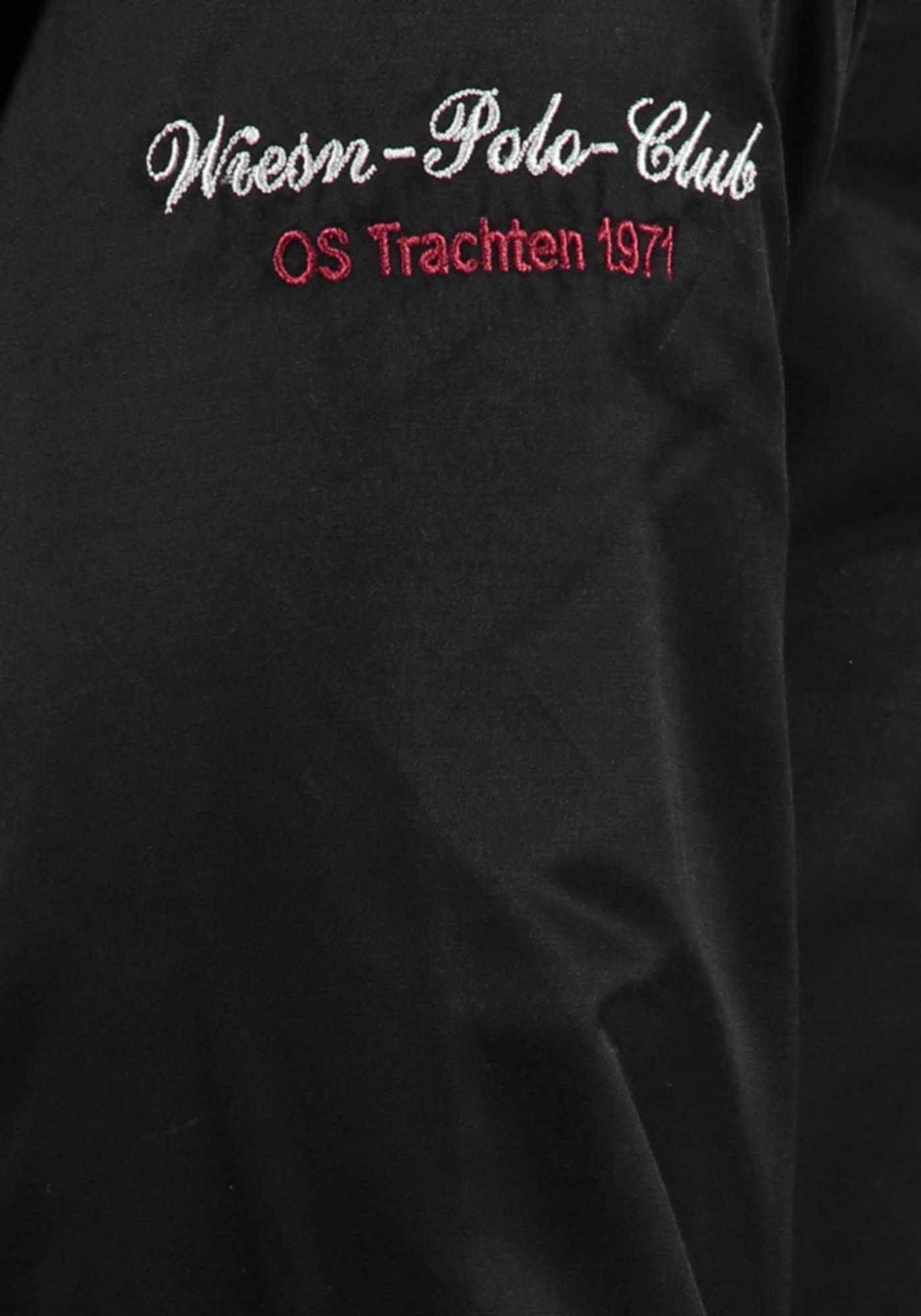 Langarmhemd auf der Brust Motivstickerei OS-Trachten mit Qamer Trachtenhemd