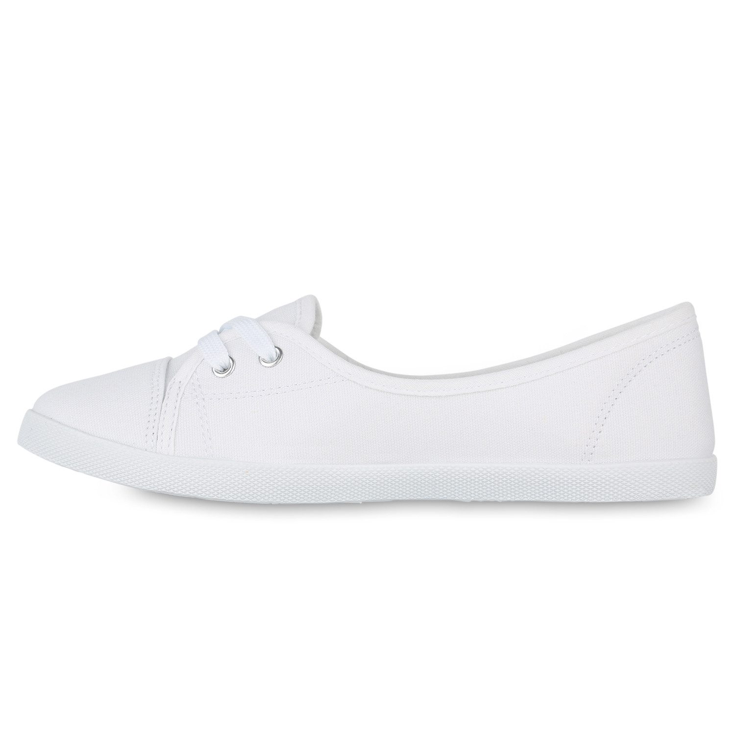 VAN HILL 841298 Sneaker Ballerinas Damen Sportliche Ballerinas Bequeme Basic Stoff Freizeit