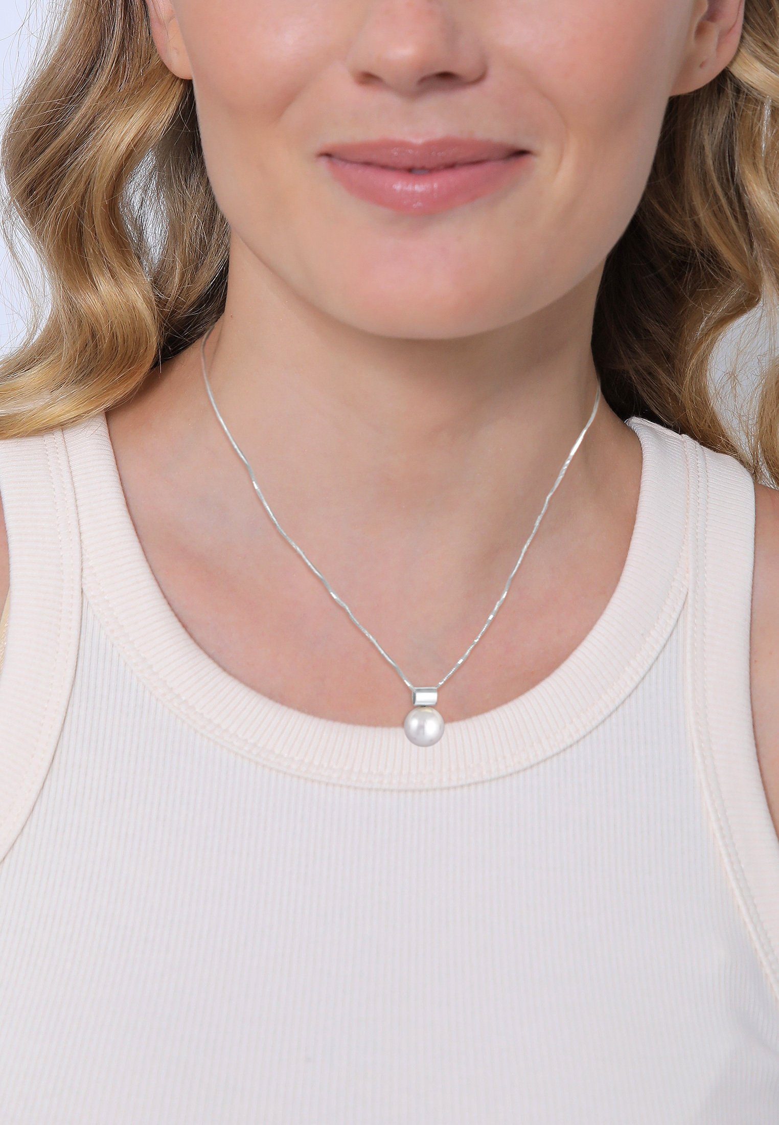 Nenalina Bead Anhänger synthetische Perle 925 Silber