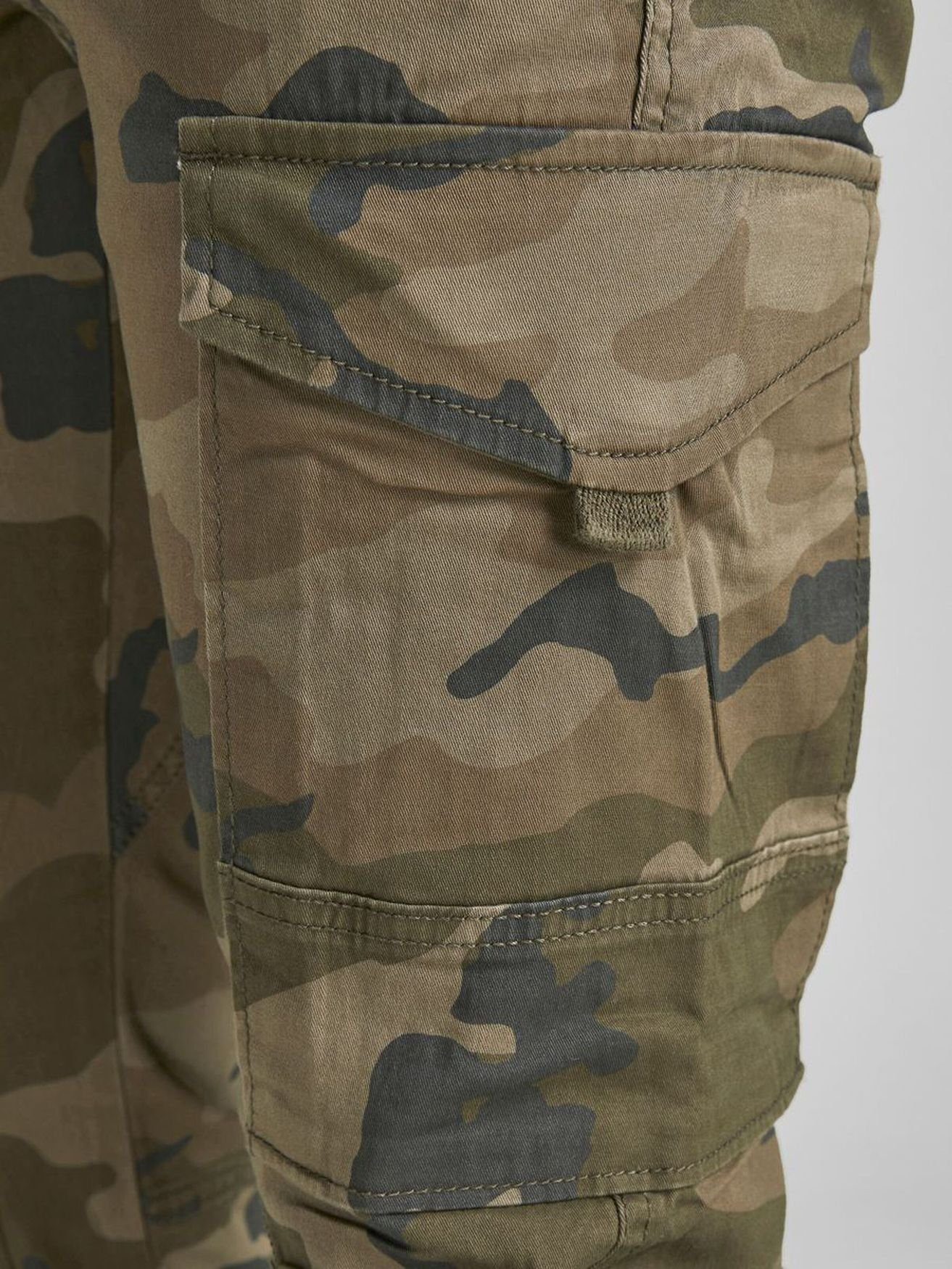 Jack & Jones Cargohose Cargo Pants PAUL FLAKE AKM 542 Twill Gummibund PAUL JJ FLAKE AKM 542