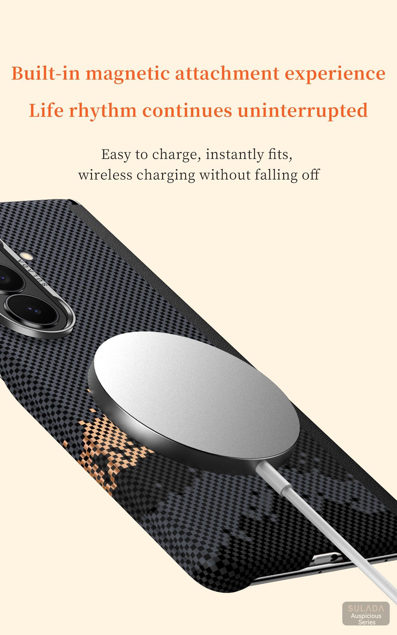 Wigento Handyhülle MagSafe Drehkippständer Samsung Galaxy Z Fold7 5G Kameraschutz Orange 8,00 Zoll und 6,5 Zoll, Magnetisch, Stoßfest