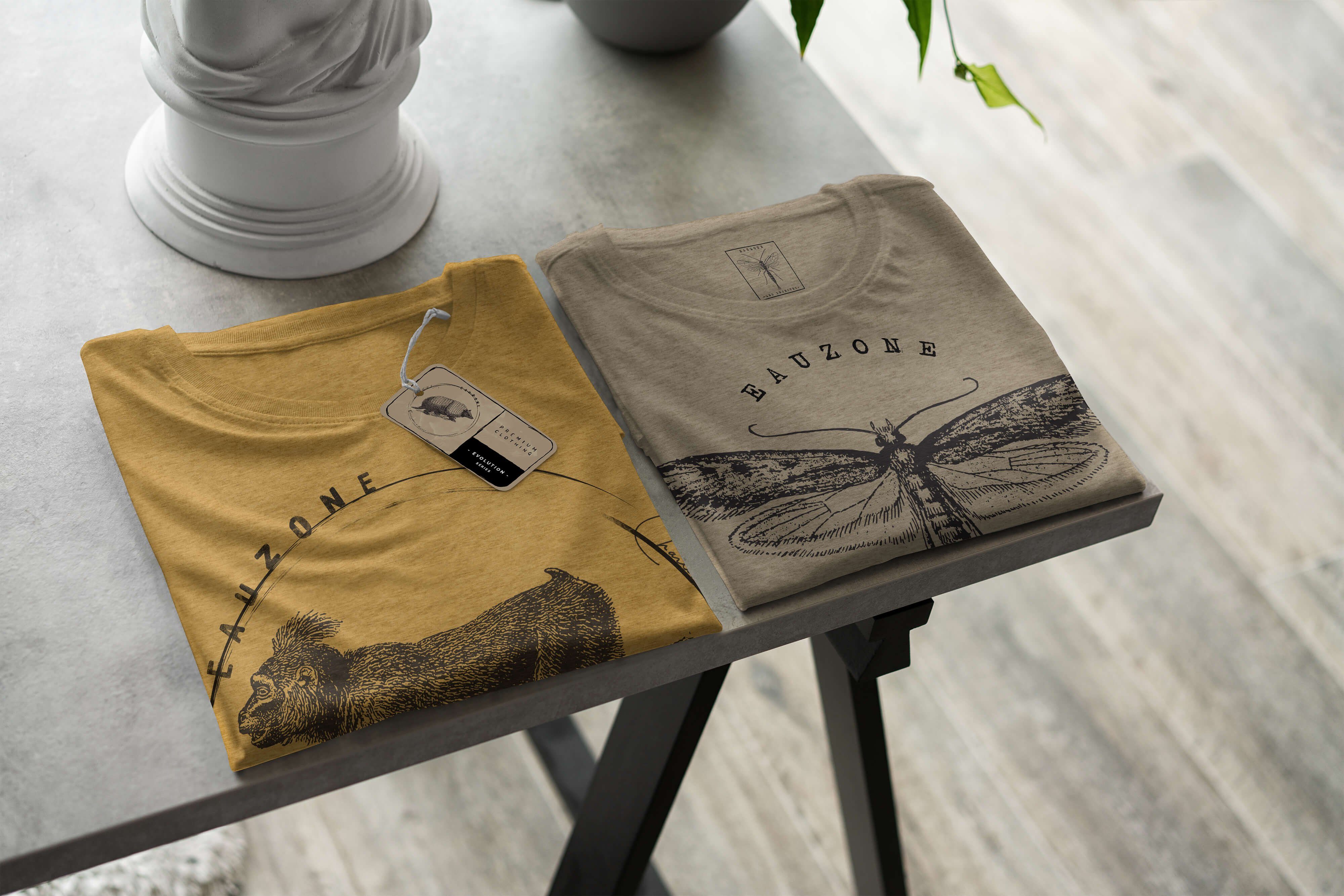 Makake Art Herren Gold Evolution T-Shirt Sinus Antique T-Shirt