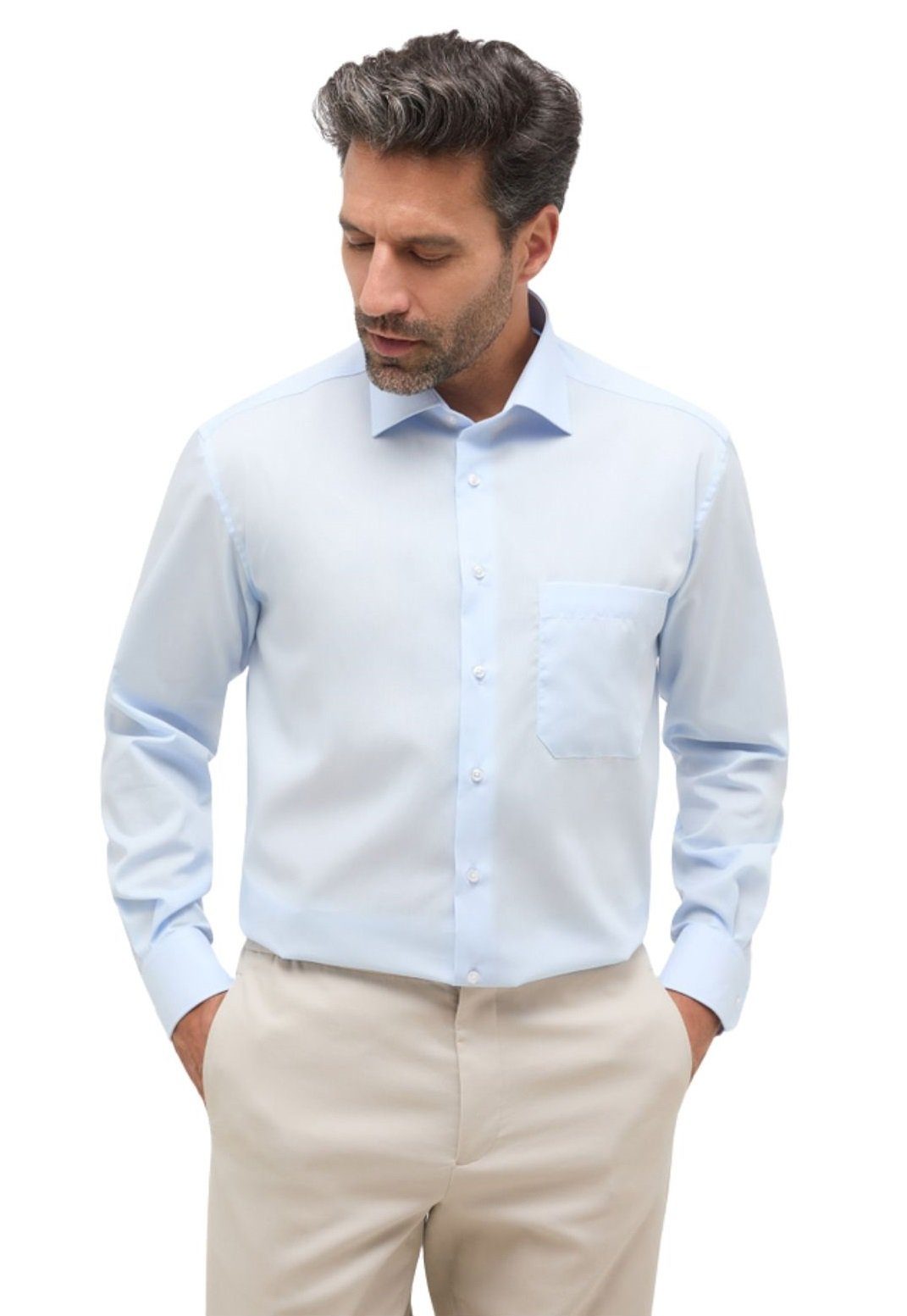 Eterna Businesshemd 1100-F170, Slim Fit Hemd Langarm in 100 % Baumwolle Kent Kragen