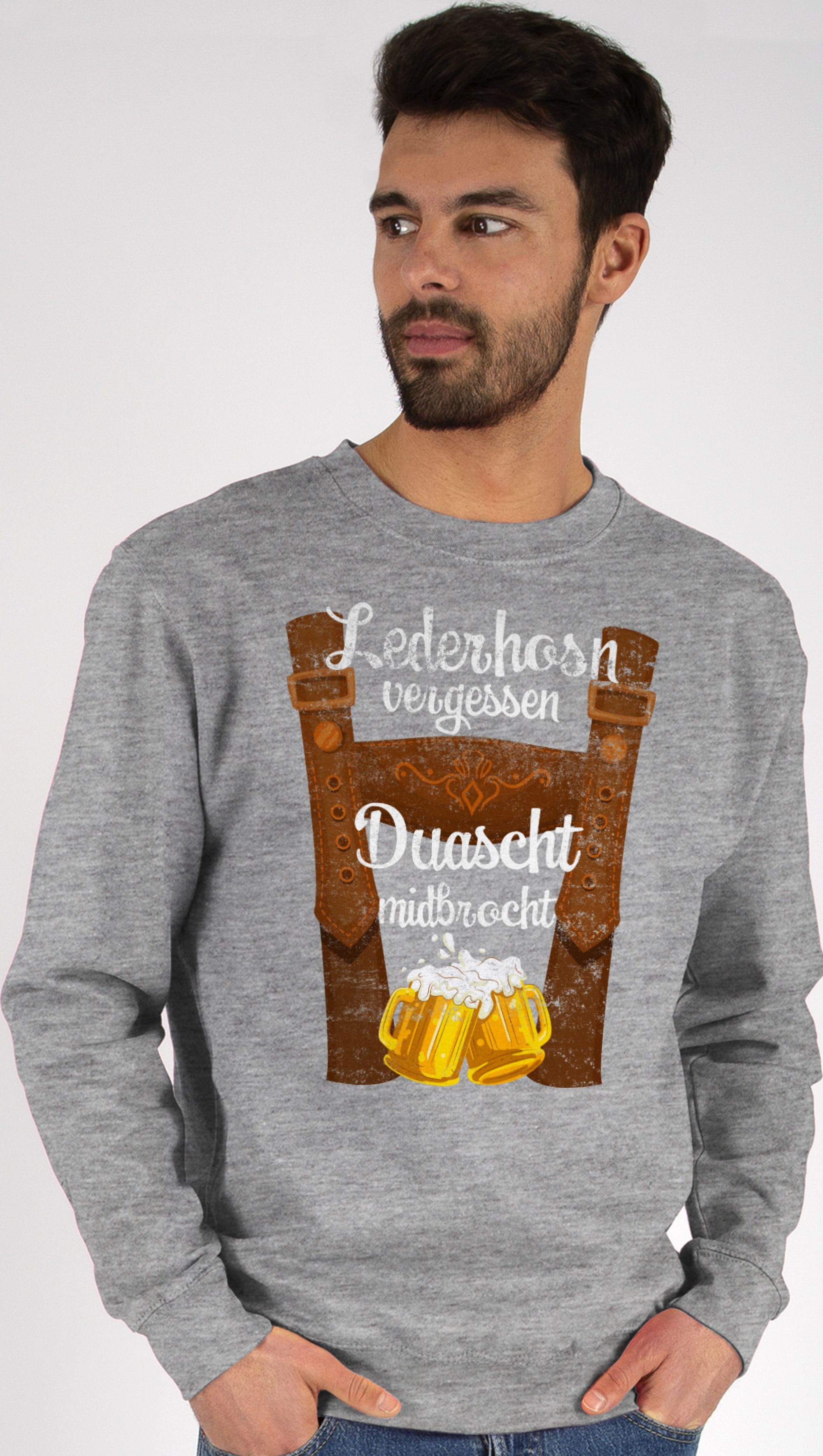 Sweatshirt Lederhosn vergessen Duascht midbrocht
