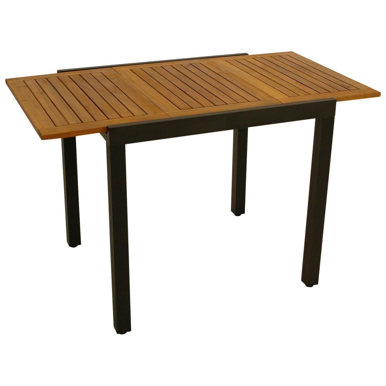 DEGAMO Gartentisch VICENZA, ausziehbar 80/120x70cm, Alu anthrazit + Akazie günstig online kaufen