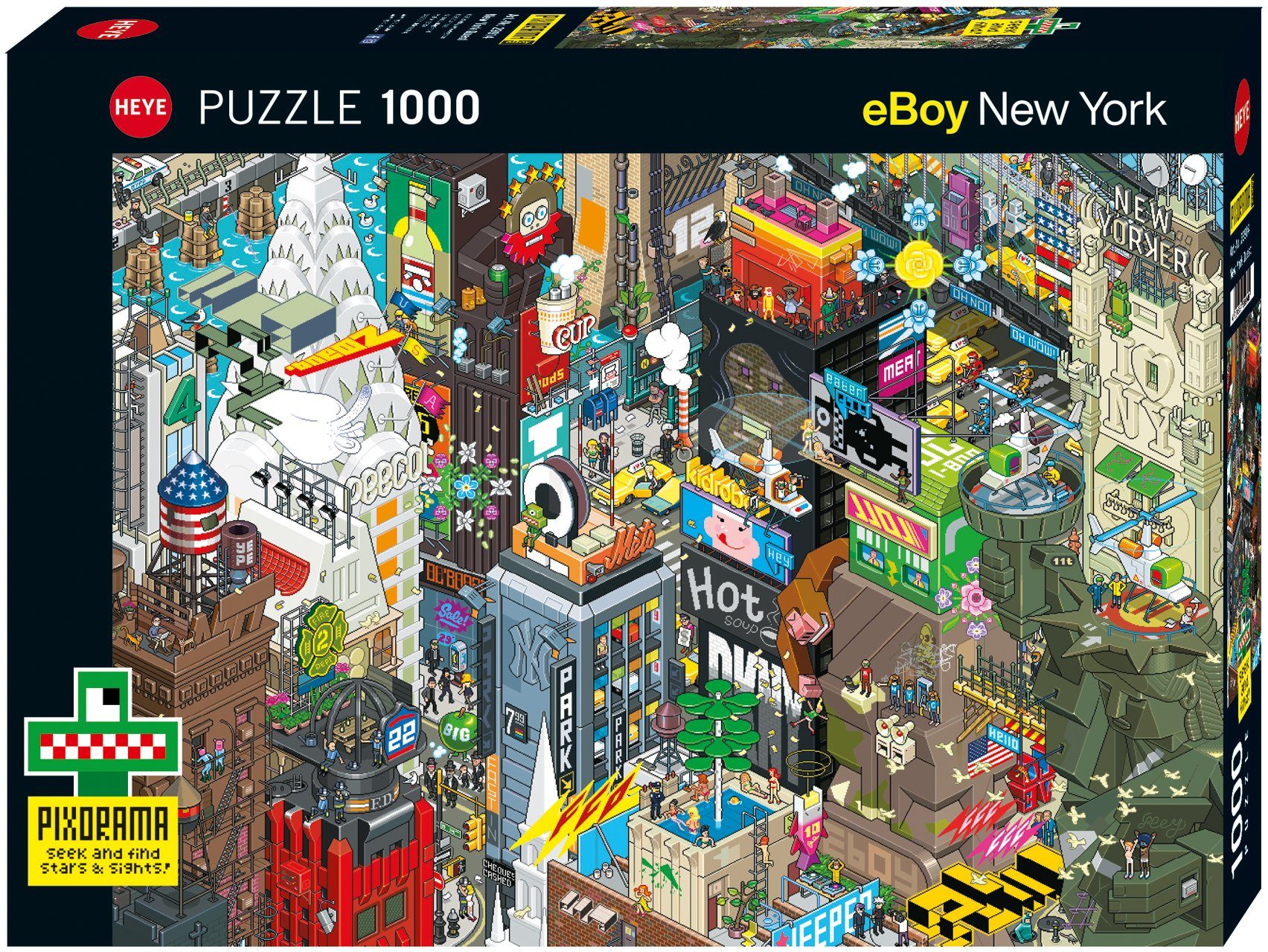 1000 Puzzle Quest, Puzzleteile, Made in New Germany York HEYE