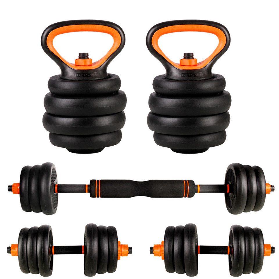 Kettlebell 2er verstellbar 6 in1 Kettlebell Hanteln Set mit Verbindungsstahlrohr