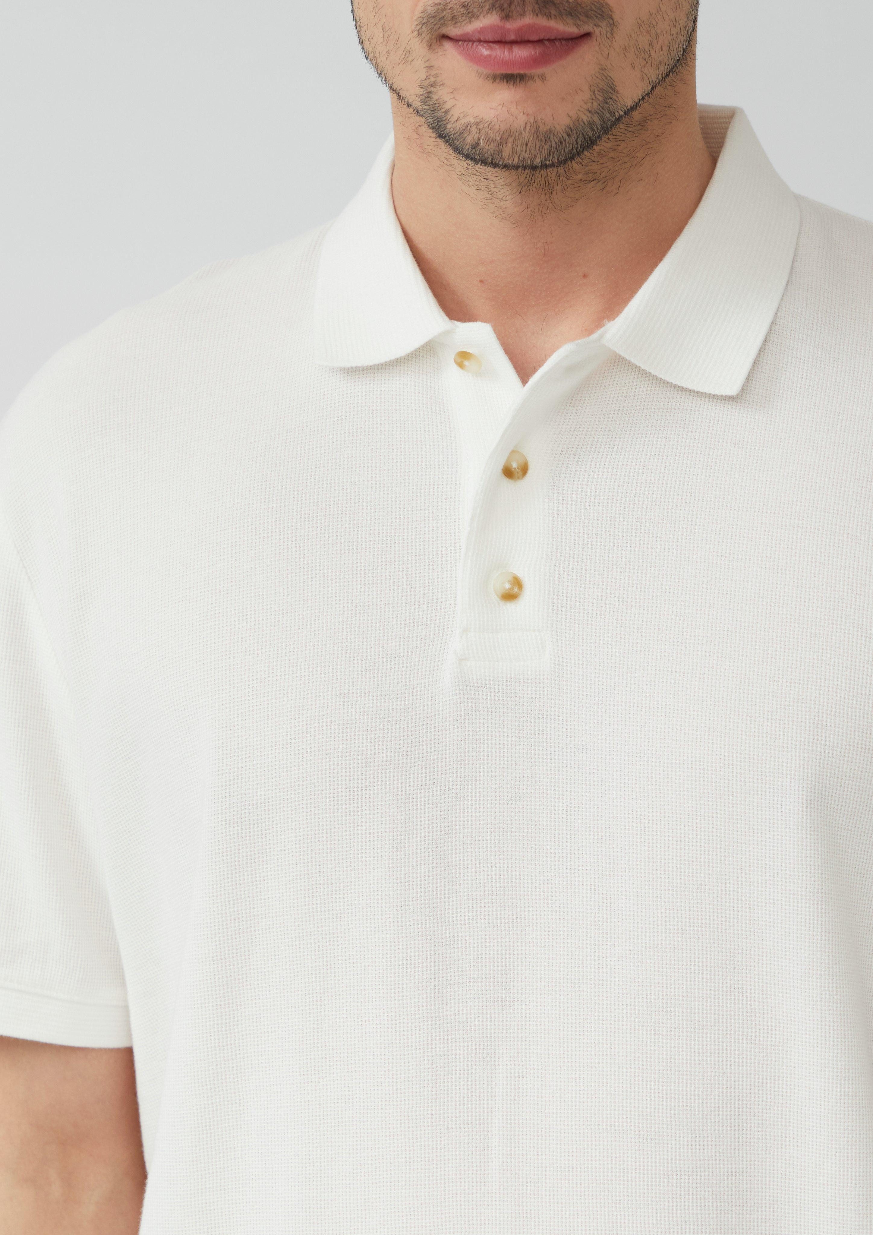 s.Oliver Kurzarmshirt Poloshirt aus Waffelpiqué günstig online kaufen