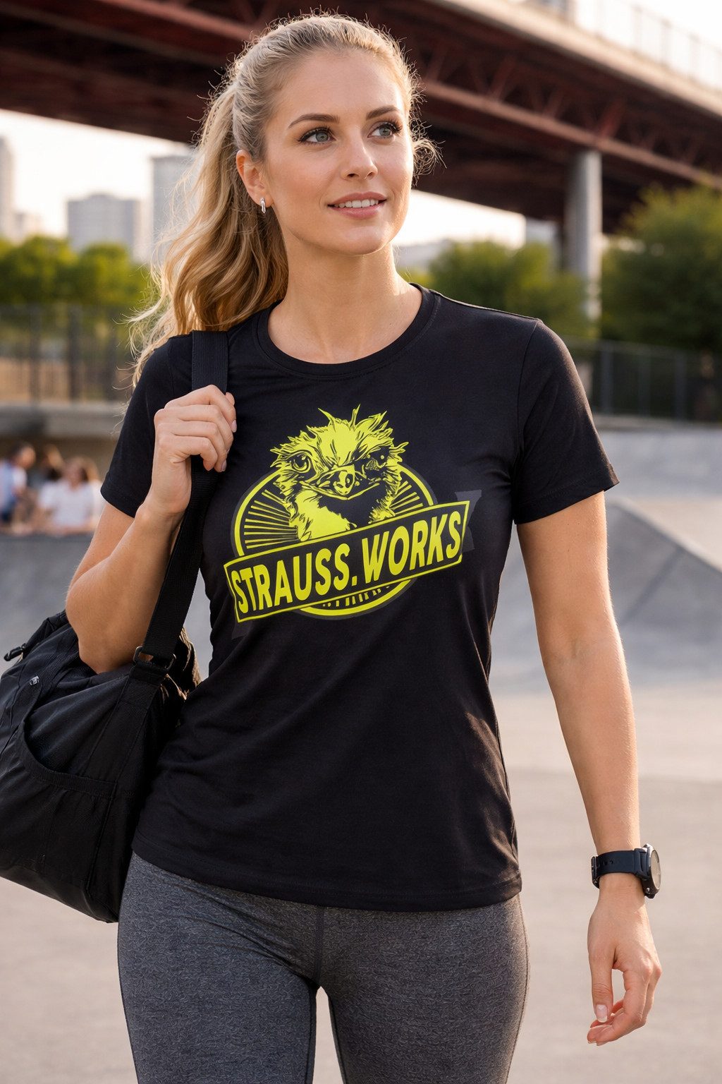 Engelbert Strauss Print-Shirt Damen T-Shirt STRAUSS.WORKS Print Baumwolle Rundhals Workwear