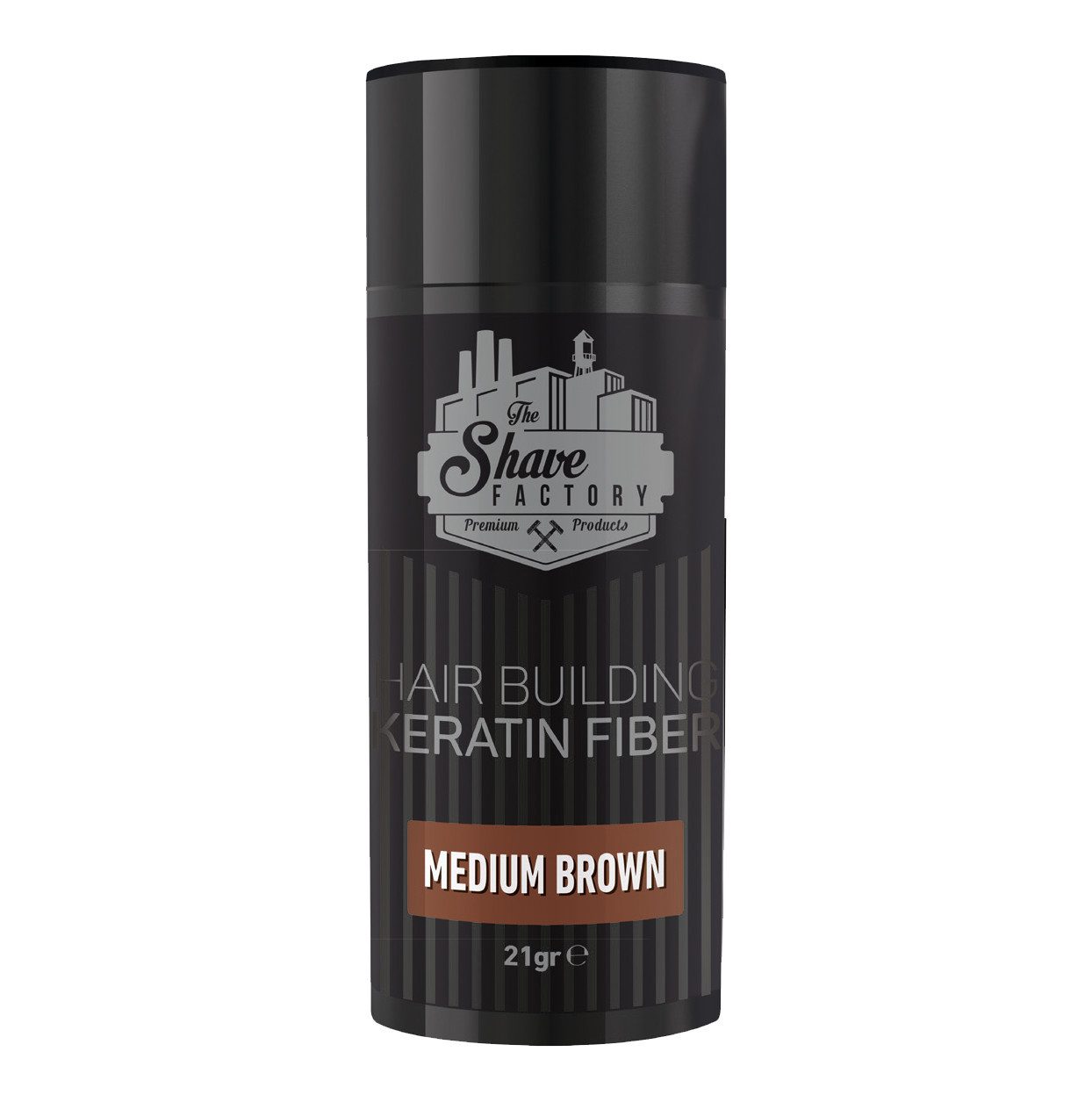 The Shave Factory Haarpuder The Shave Factory Hair Building Keratin Fiber 21g Medium Brown