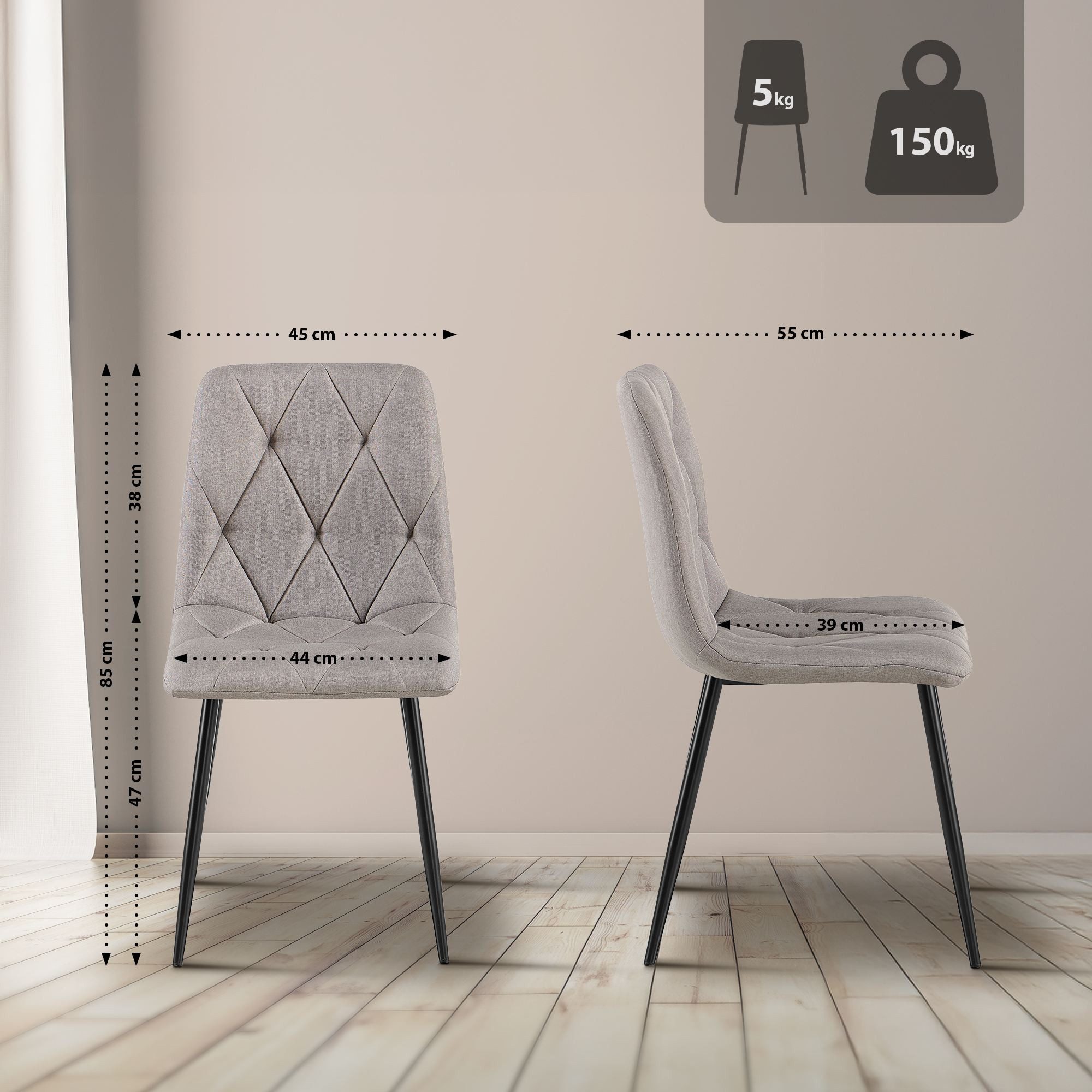 CLP Esszimmerstuhl Clairton (2er Set), mit günstig online kaufen