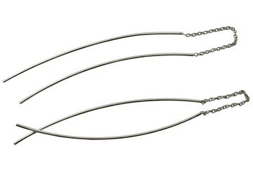 SILBERMOOS Paar Ohrhänger Moderne Ohrhänger zum Durchziehen, 925 Sterling Silber