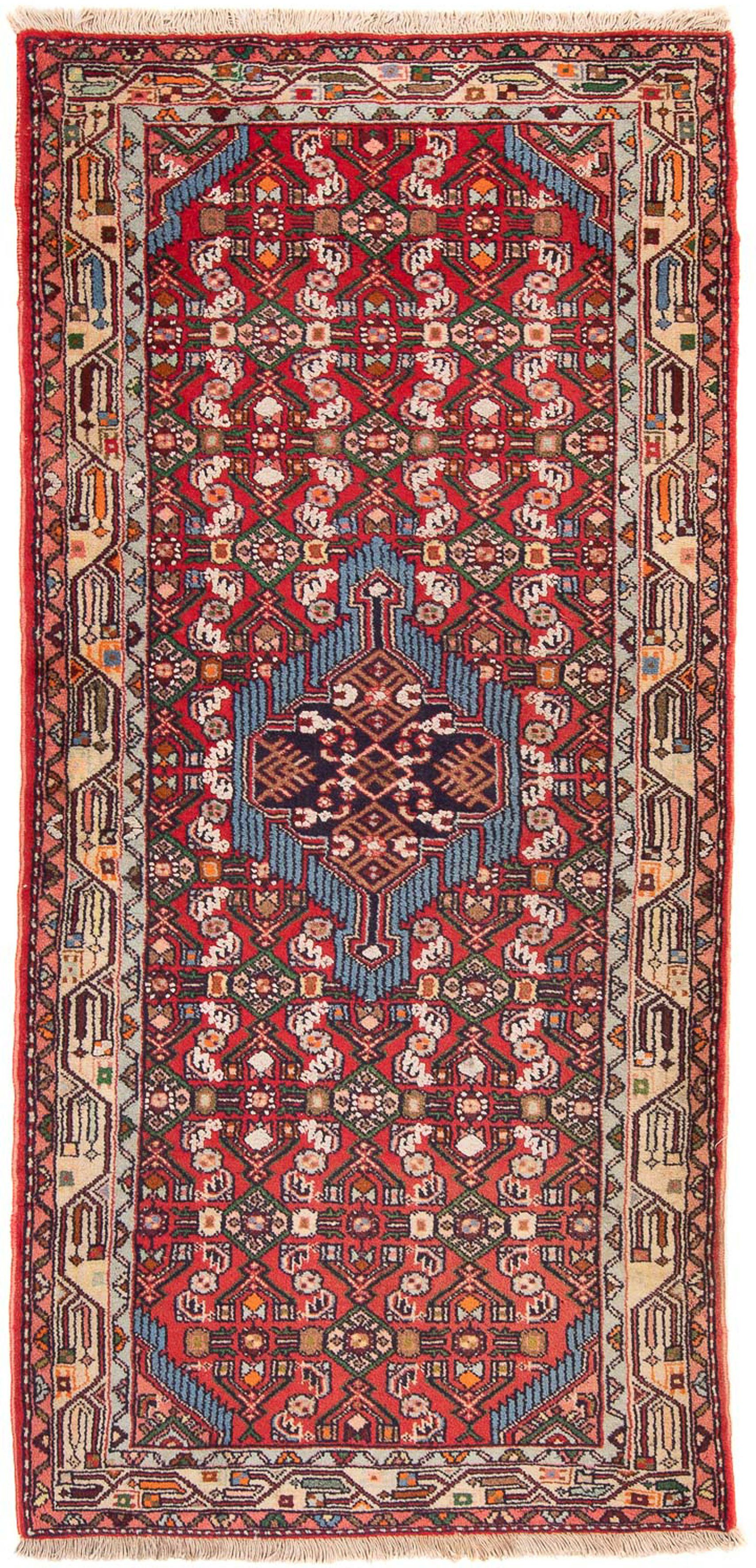 Orientteppich Perser x - cm - mm, rot, 10 rechteckig, Zertifikat mit 83 Einzelstück Höhe: - Handgeknüpft, Wohnzimmer, Nomadic morgenland, 197