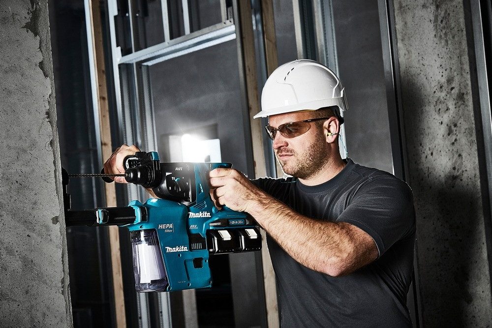 Makita Akku-Kombibohrhammer, max. 980 U/min, Kombihammer 2 x 18V, DHR280ZJ, 28 mm, SDS-PLUS, Ohne Akku in MAKPAC 4