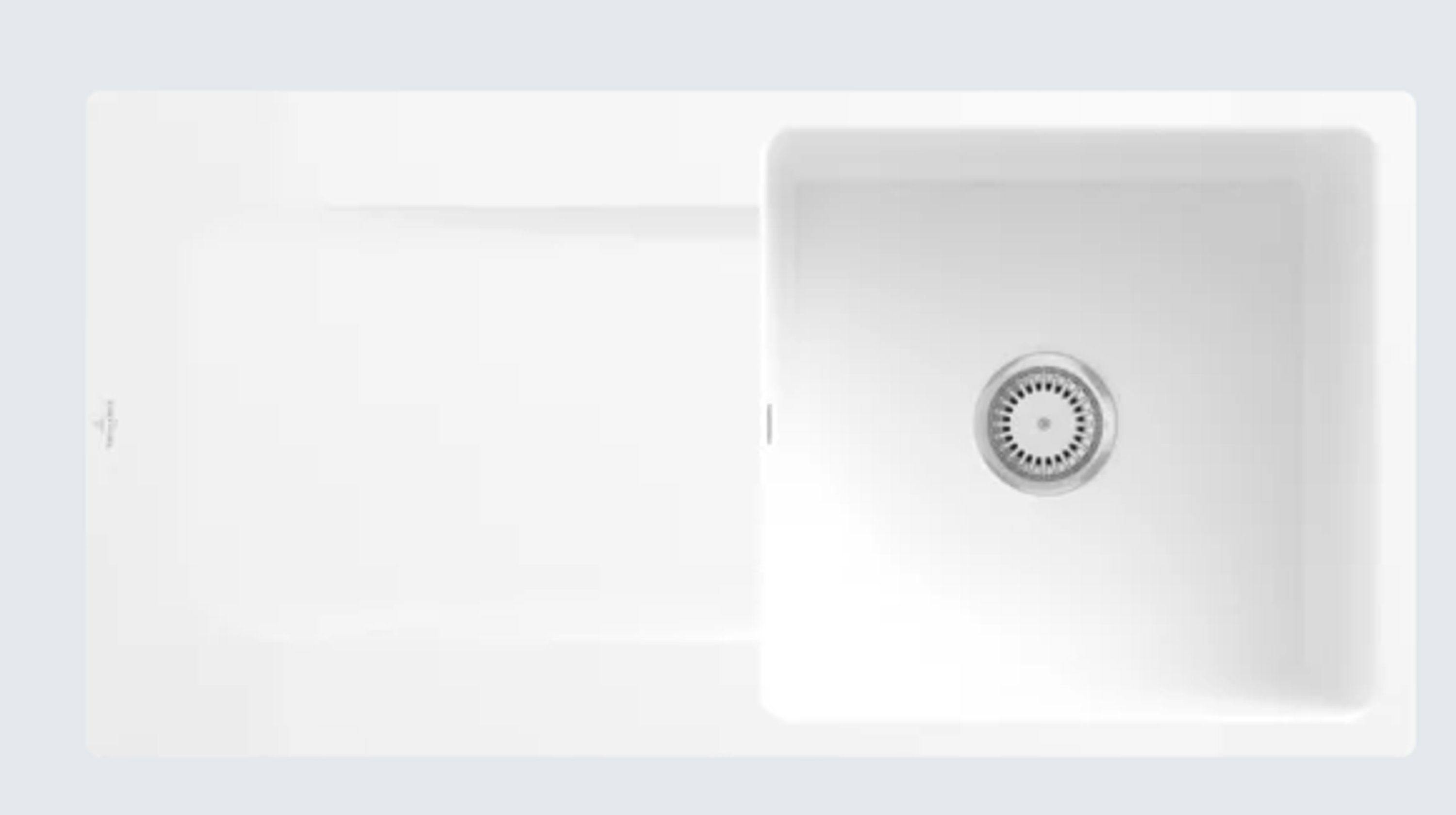 Villeroy & Boch Küchenspüle 3336 1F R1, Rechteckig, 98/22 cm, aus TitanCeram, mit Abtropffläche