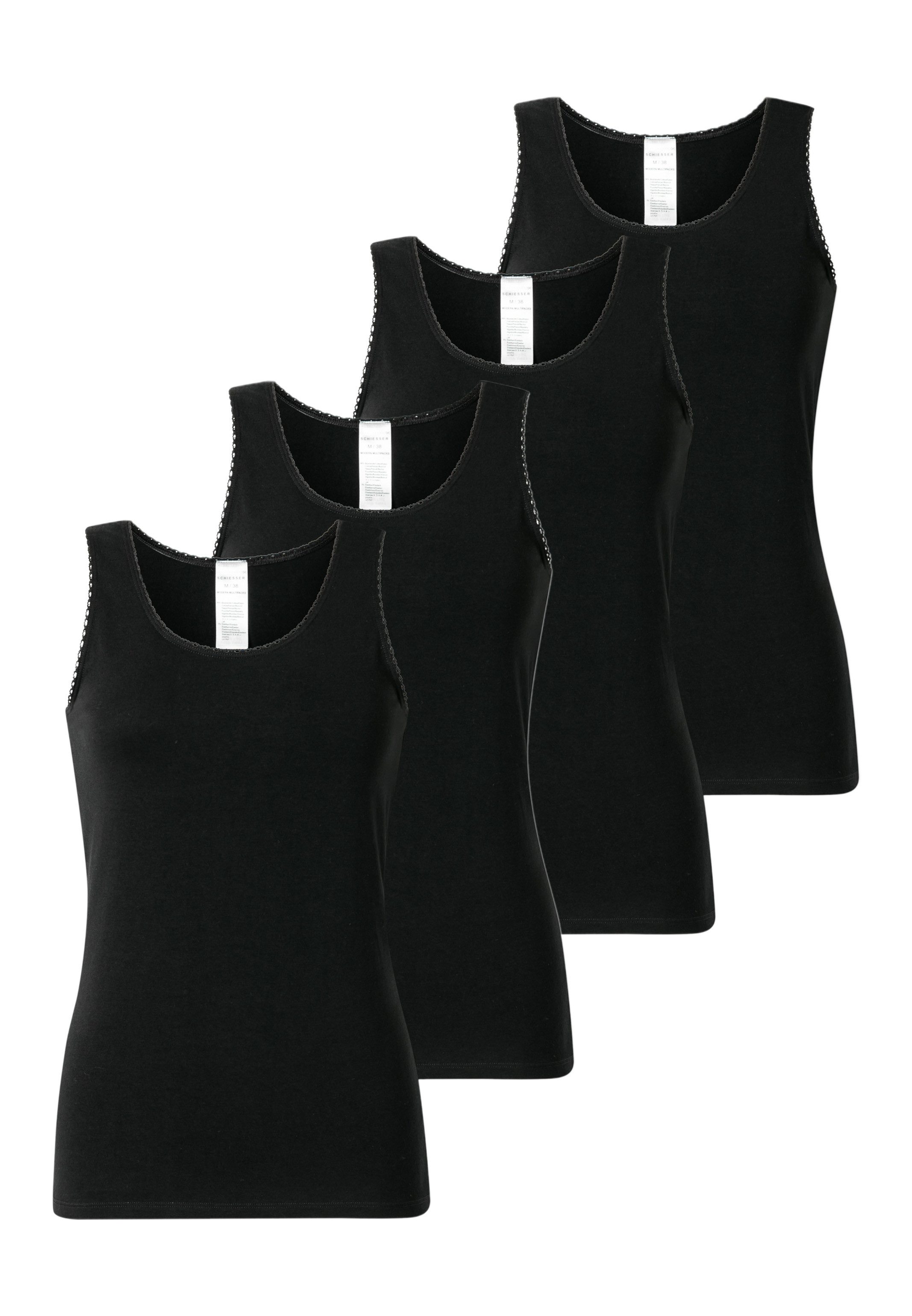 Schiesser Unterhemd 4er Pack 95/5 Modern Cotton (Spar-Set) Unterhemd / Top günstig online kaufen
