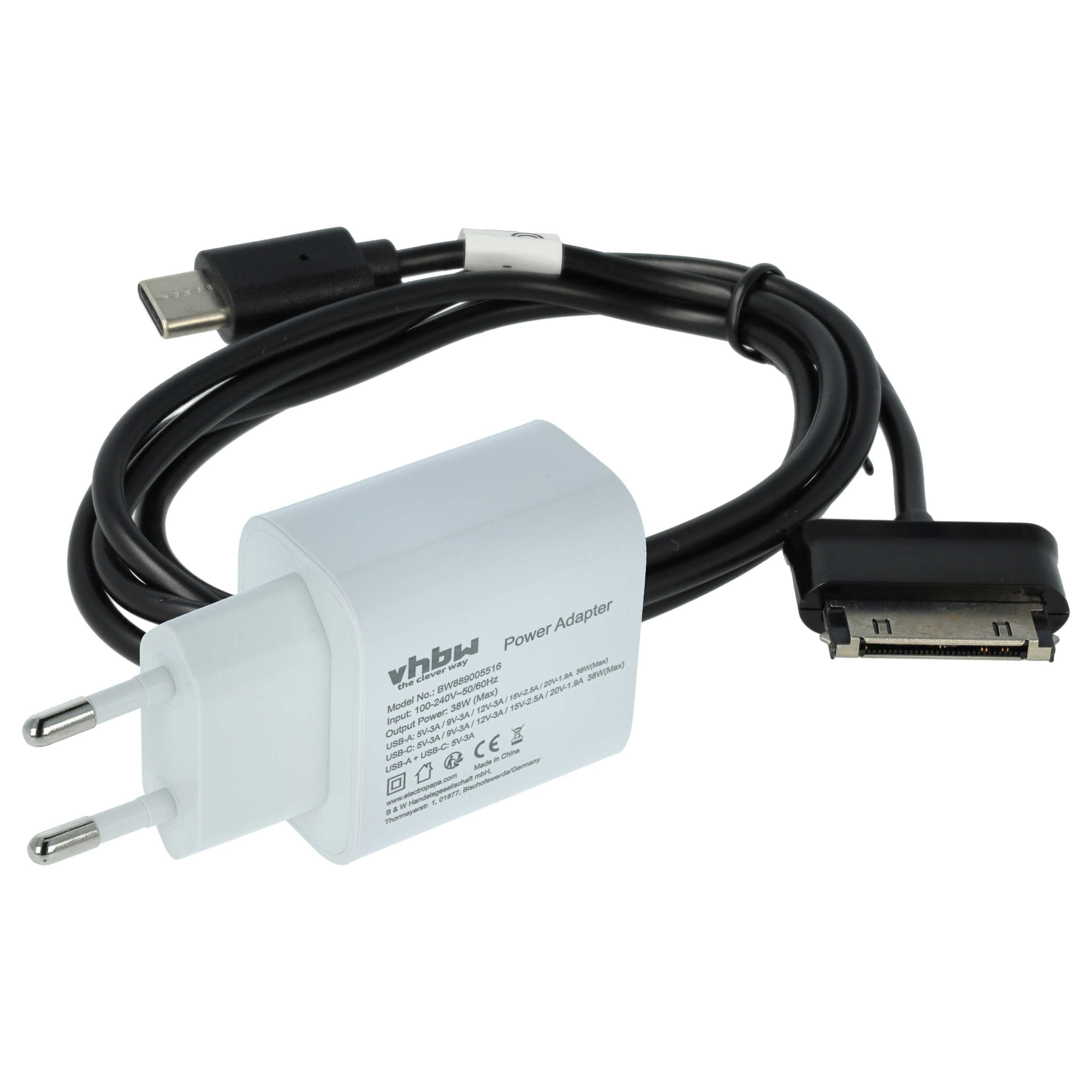 vhbw passend für Apple iPhone 5, 6S Plus, 4S, 6S, 7, 4, 8, 5S, 13 Pro Max, Tablet-Kabel