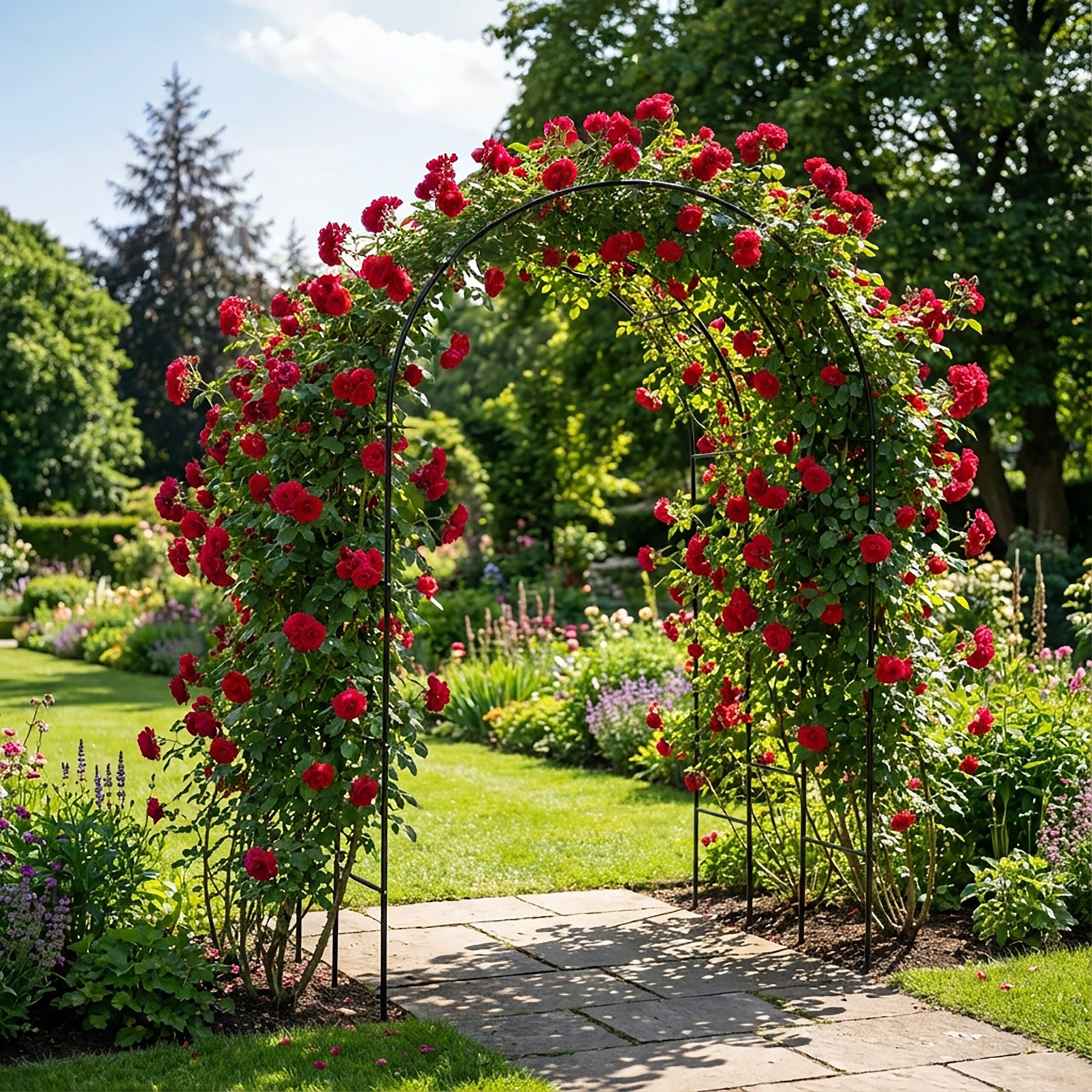 relaxdays Rosenbogen aus Metall