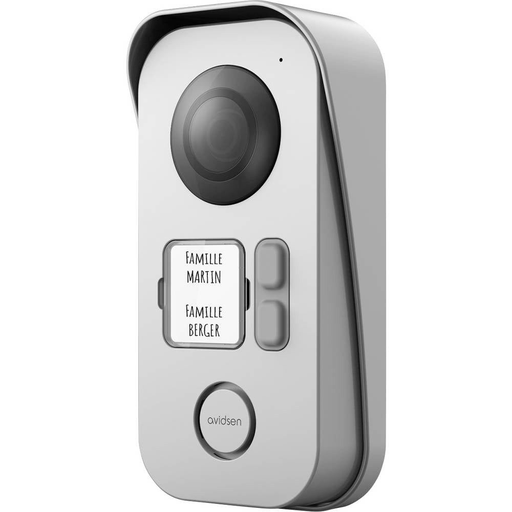 Avidsen Video-Türsprechanlage Zweifamilien-Set Kabelgebunden Video-Inneneinheit Silber, Weiß 112303