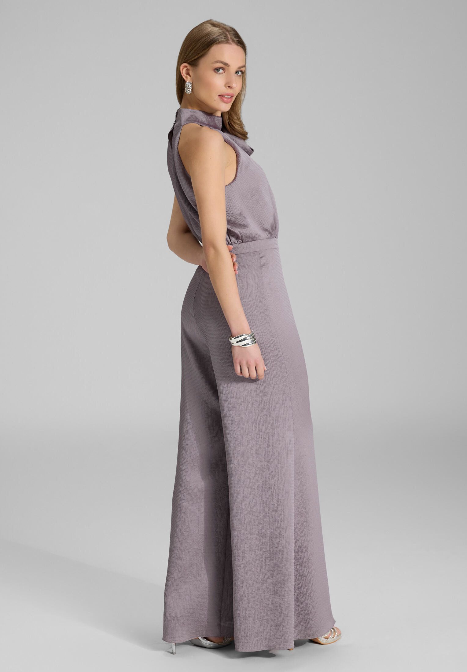 SWING Jumpsuit - Jumpsuit mit Schluppe aus gehämmertem Satin Oberteil in lo günstig online kaufen