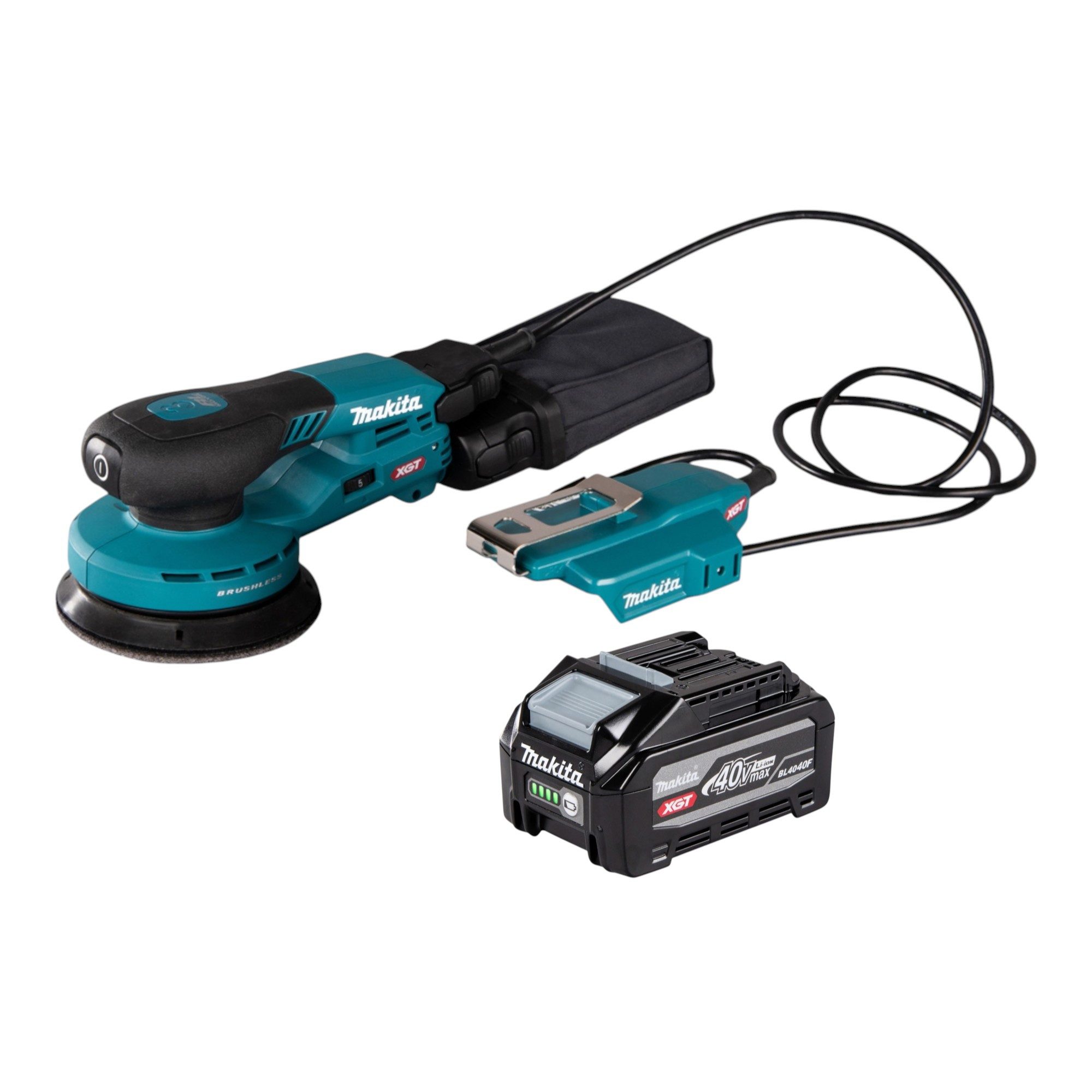 Makita Akku-Exzenterschleifer BO 003 CGU1 40V max. 125mm 3,0mm Hub + 1x Akku 4,0 Ah - ohne Ladegerät