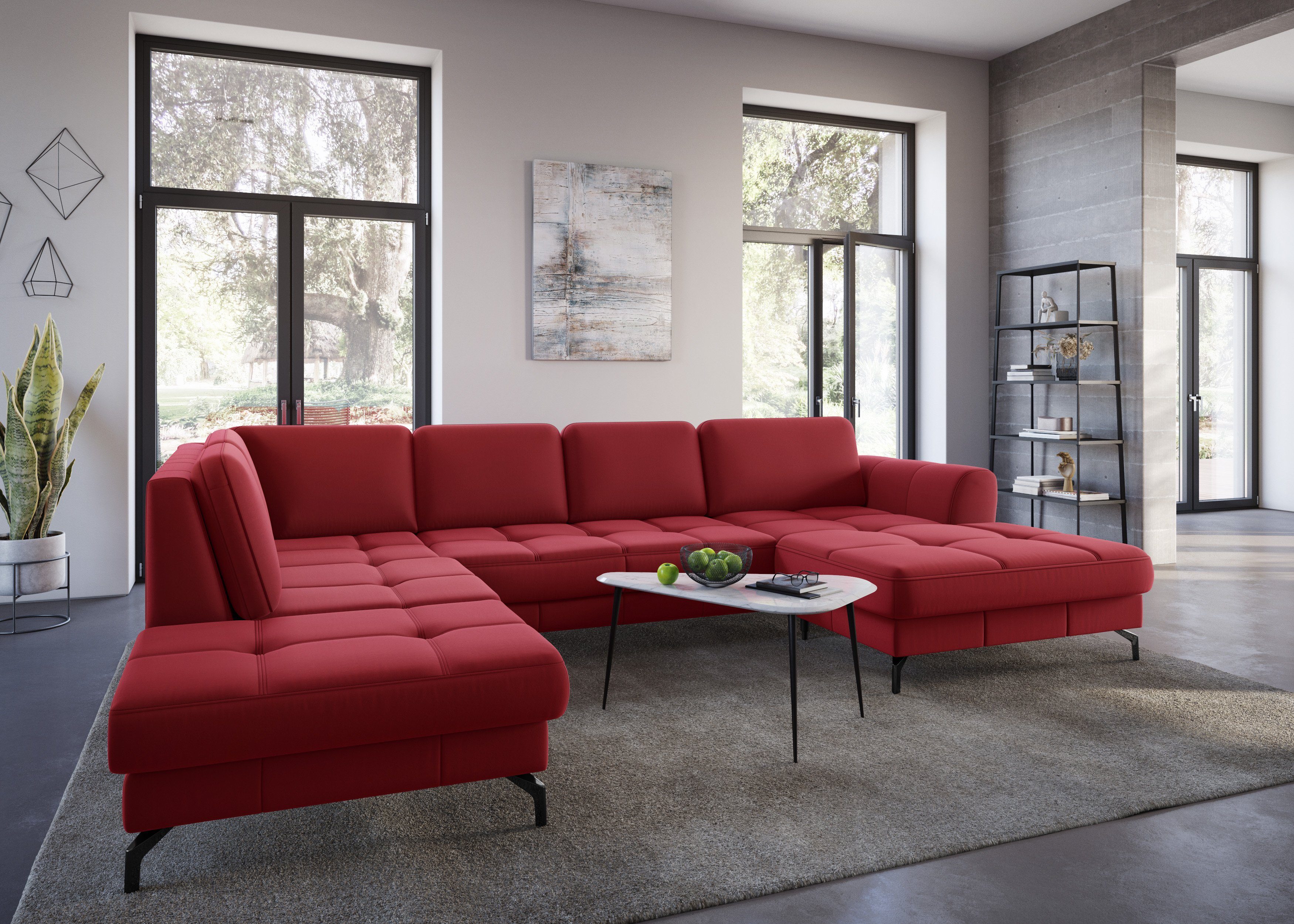 sit&more Wohnlandschaft Bendigo U-Form, inklusive Sitztiefenverstellung, günstig online kaufen