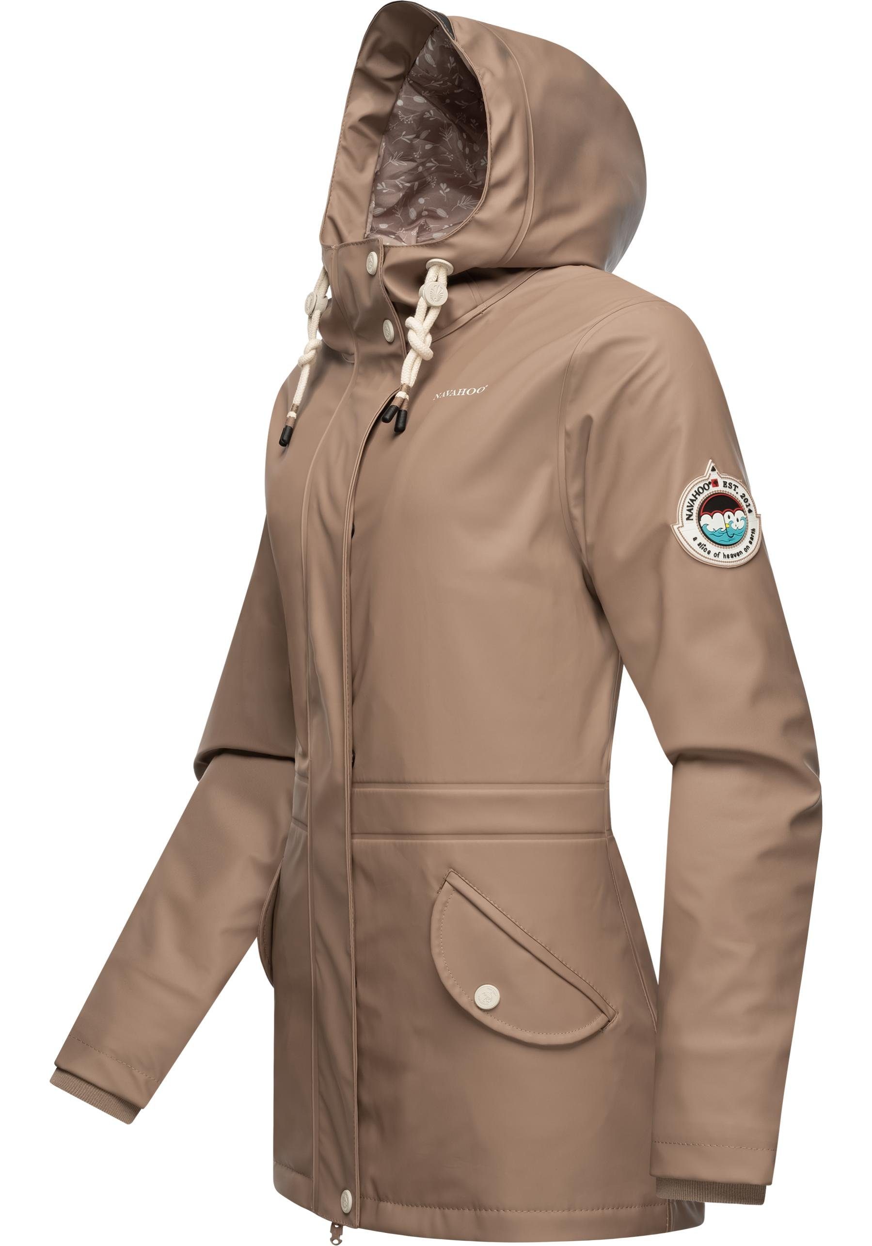 Navahoo Regenjacke Oceans Heart stylischer wasserdichter Regenmantel mit Kapuze