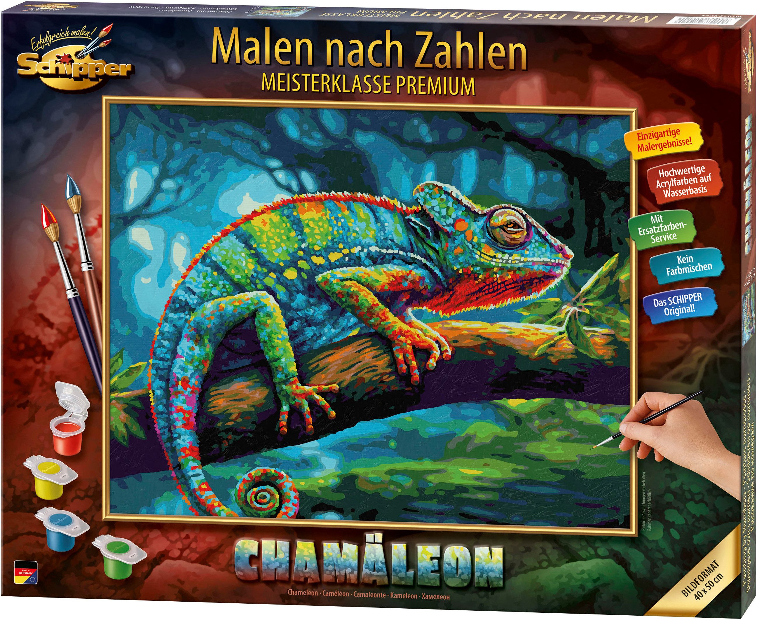 Schipper Malen nach Zahlen Meisterklasse Premium - Chamäleon, Made in Germany