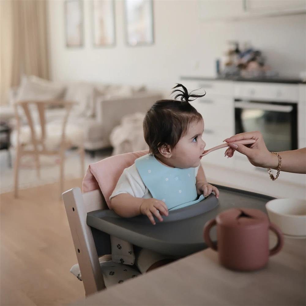 Mushie Kinderbecher Snackbecher Woodchuck, Silikon BPA-frei Babybecher Snackschale