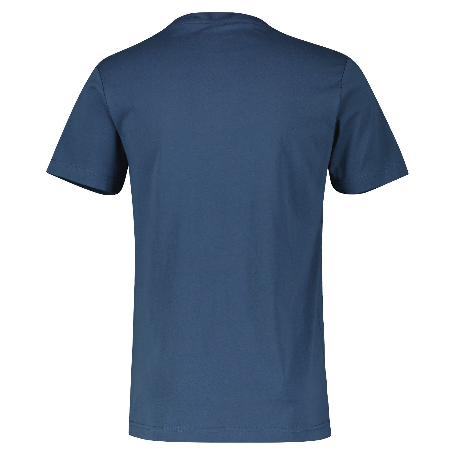 mit T-Shirt blue großem storm Logofrontprint LERROS