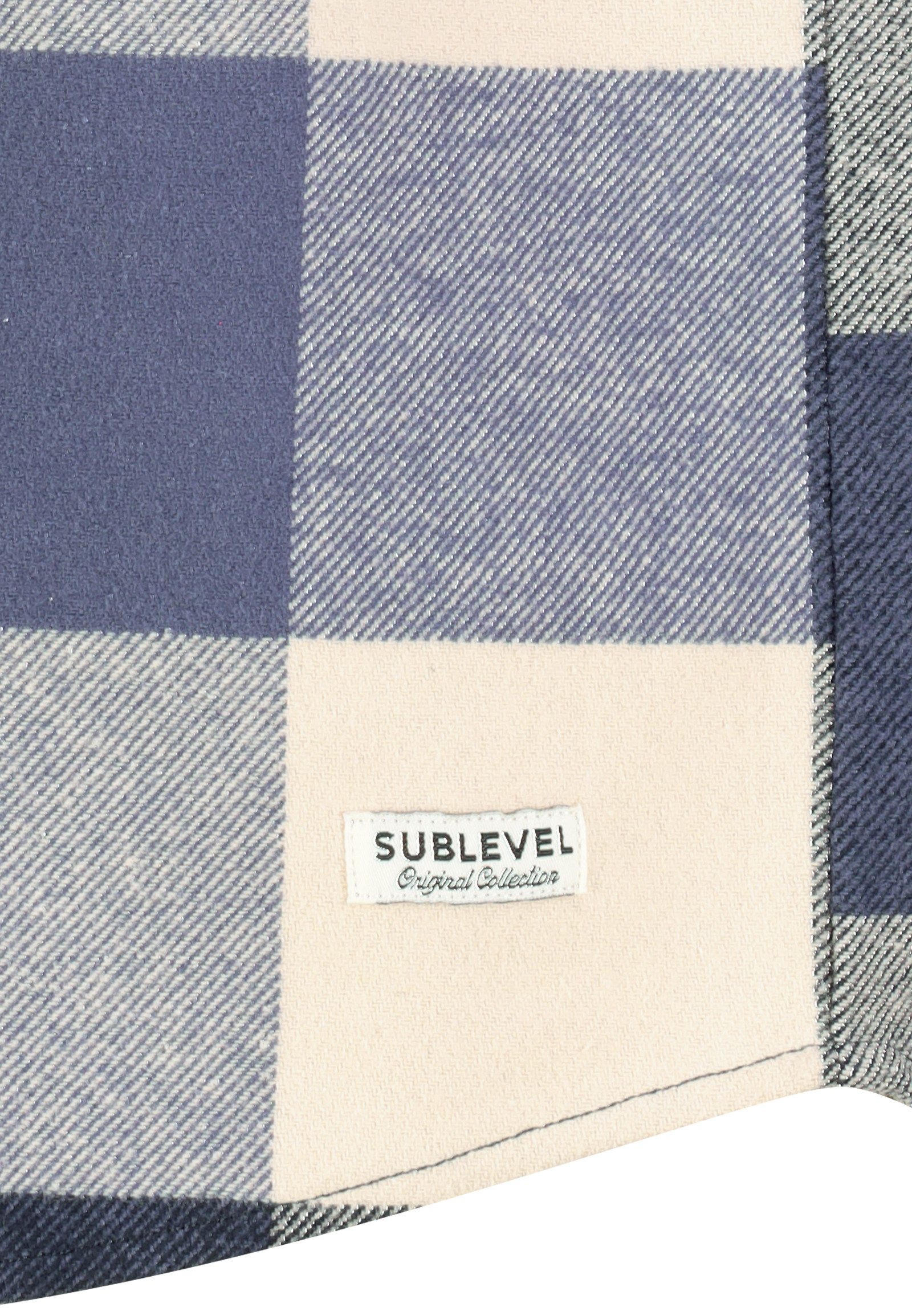 SUBLEVEL Langarmhemd Stylisches Karo-Design mit Brusttasche vorne (1-tlg) H günstig online kaufen