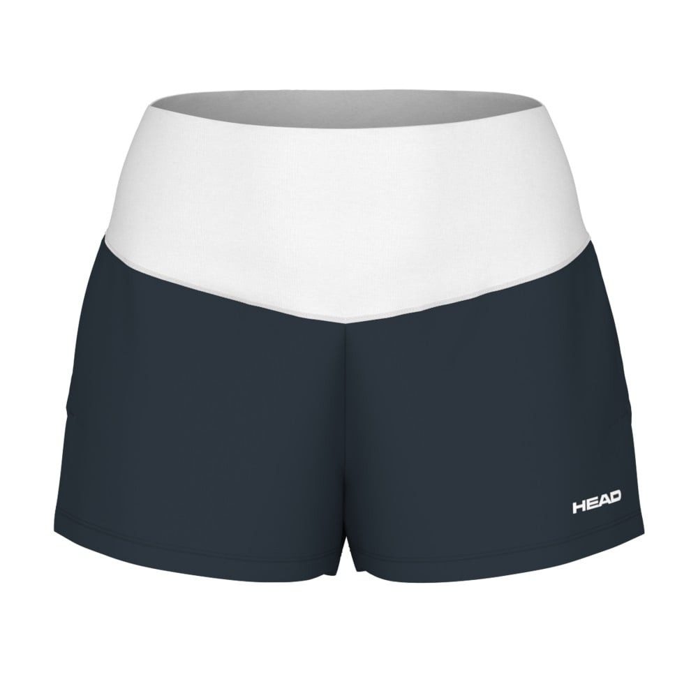 Head Шорты Tennishose Dynamic (mit Innenhose, 4-Wege-Stretch) kurz navyblau Damen