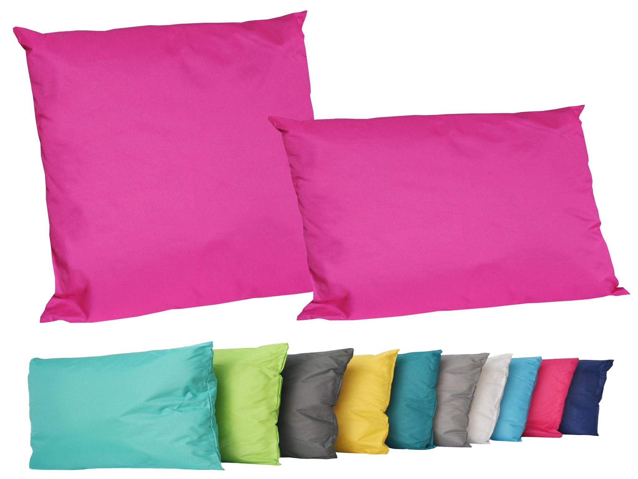 JACK Dekokissen 2er Set Outdoor Lounge Deko Kissen Set 45x45cm + 30x50cm Inkl. Füllung, mit Lotus-Effekt, Robust, Strapazierfähig, für Innen & Außen geeignet