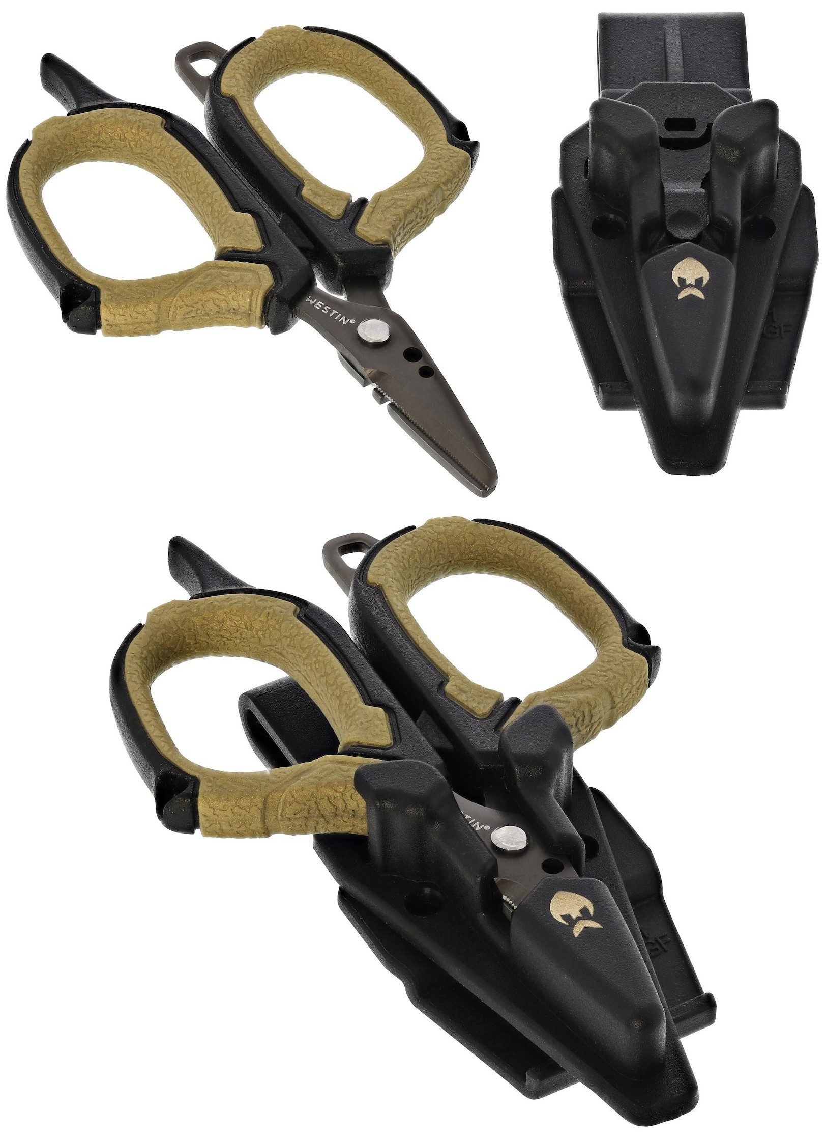 Westin Fishing Fischschere Schnur Schere mit Scheide Braid Scissors - Multi vielseitig einsetzbar, (2-tlg), Multifunktional