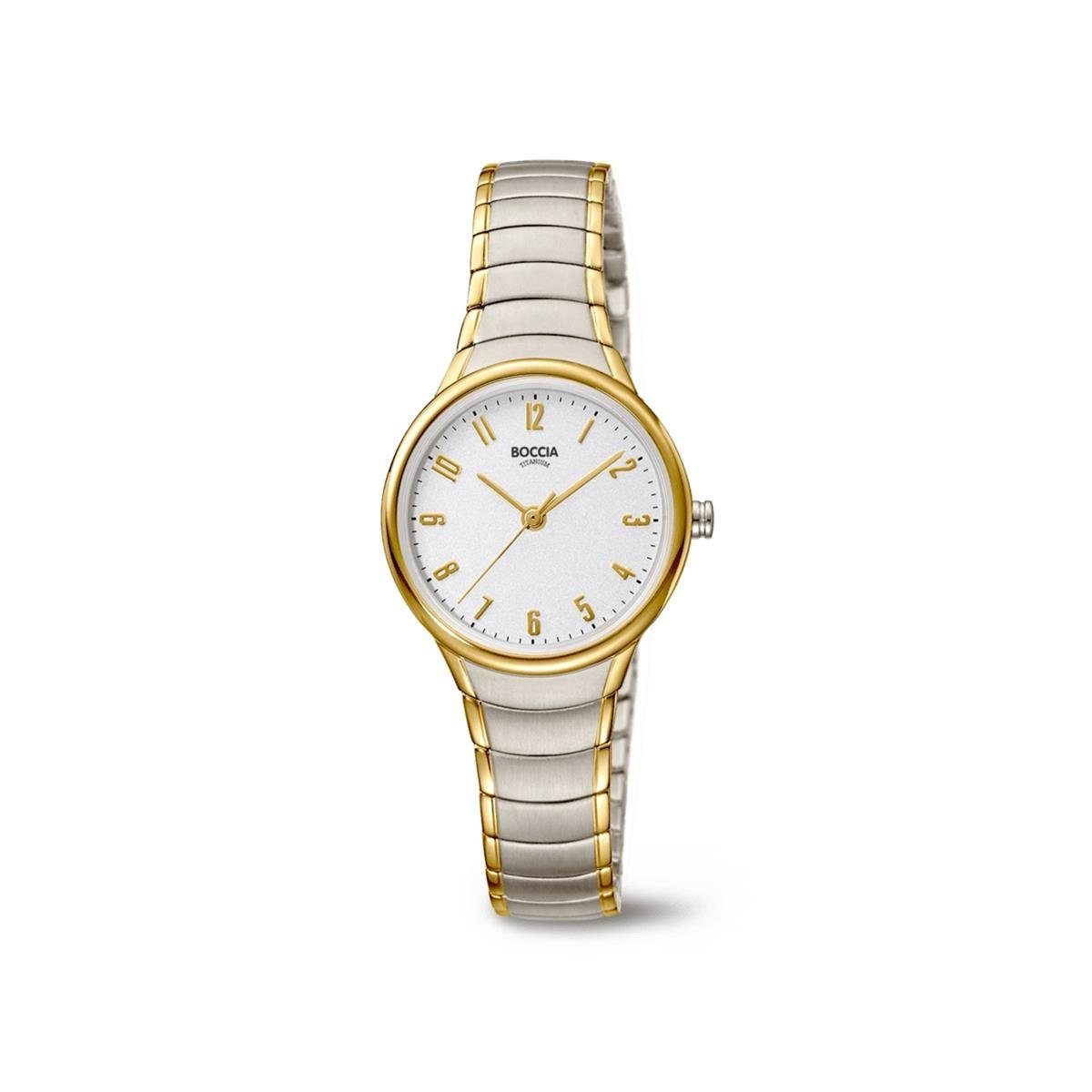 Boccia Quarzuhr Boccia Damen Uhr 3319-02 Titan vergoldet, (1-tlg)