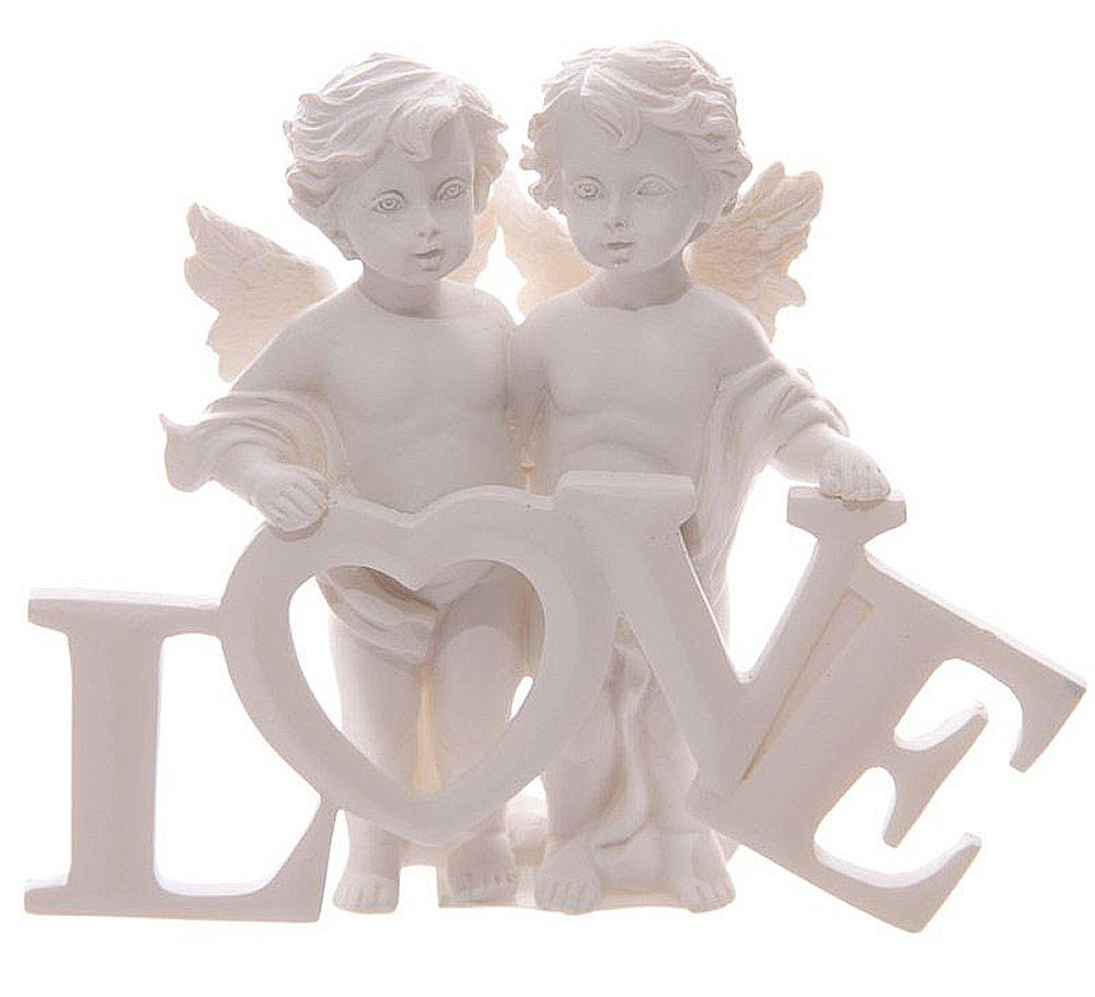 NO NAME Engelfigur Engelfigur, Love-Schriftzug, Dekofigur, Skulptur, H 7,5 cm, Sammlerfigur, Weihnachtsfigur