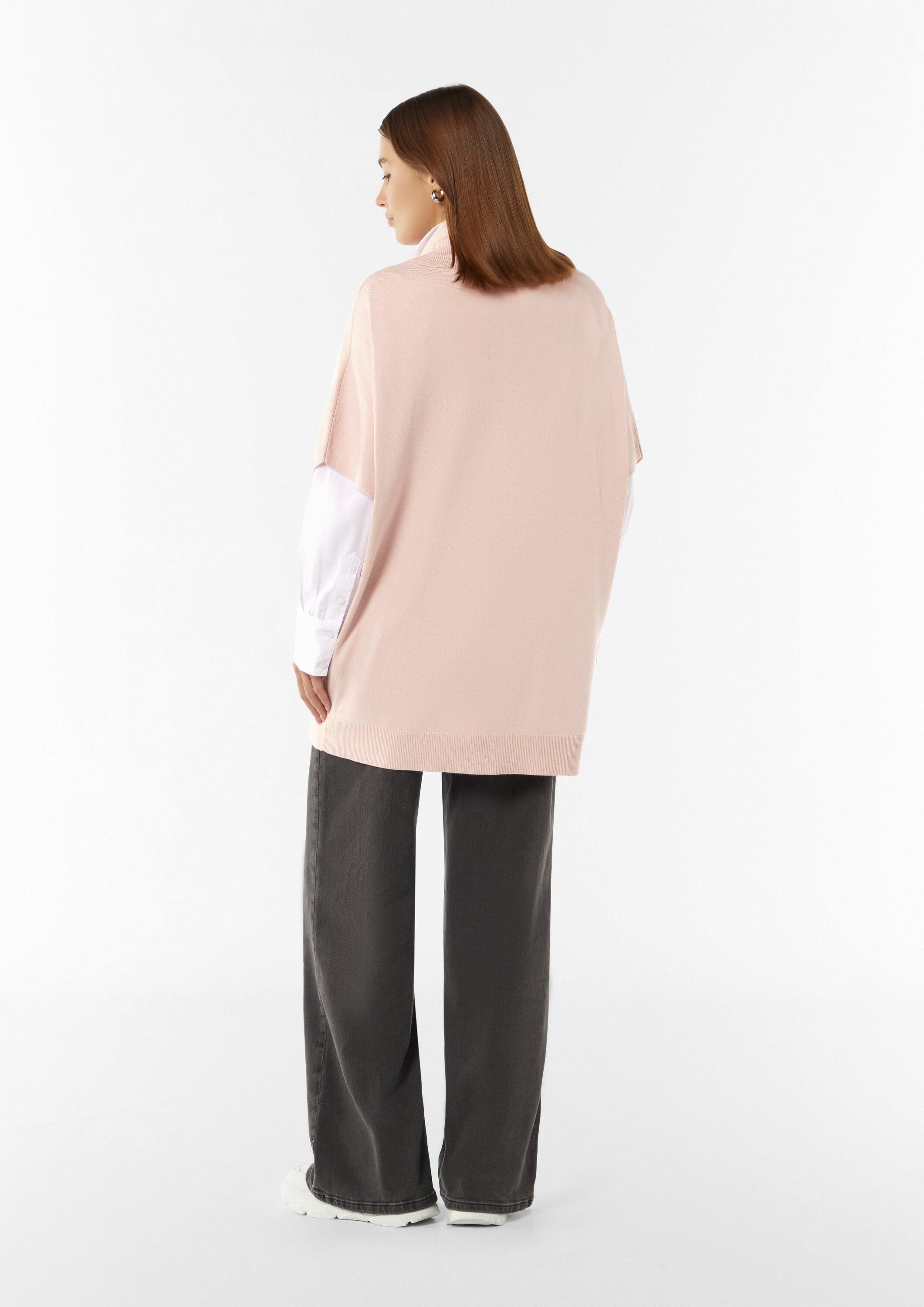 comma Poncho Indoor-Poncho Poncho aus Viskosemix mit Rollkragen