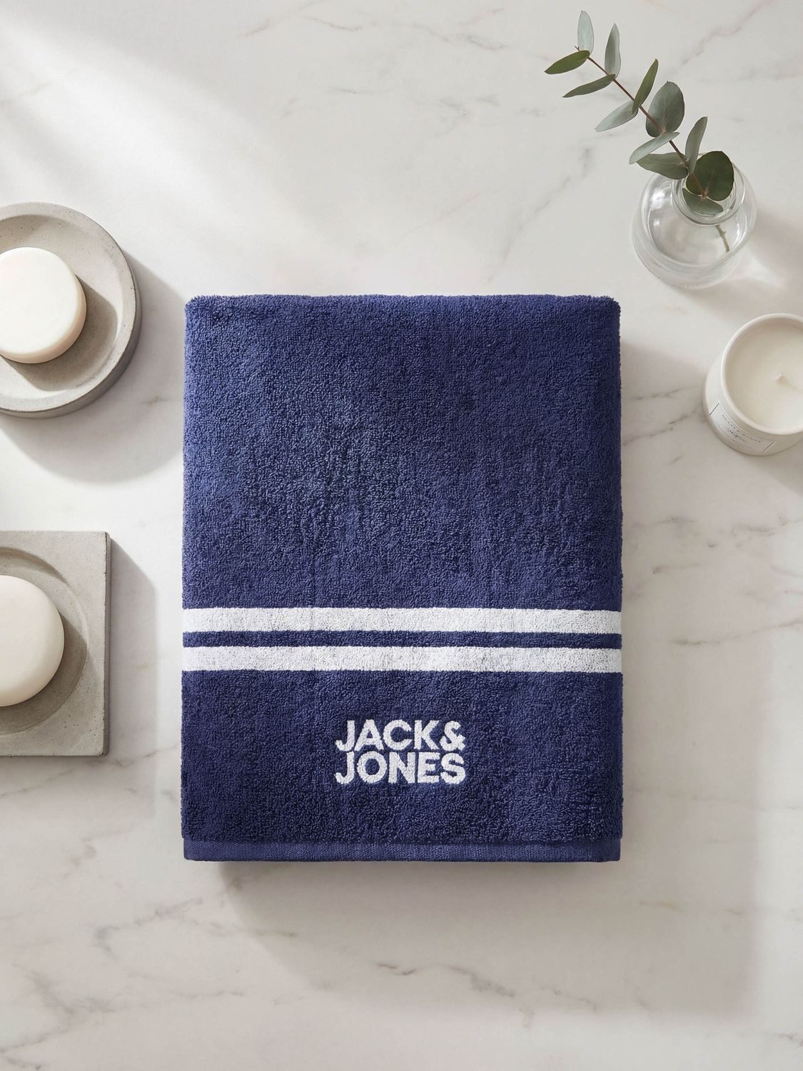 Jack & Jones Strandtuch JACCLUB TOWEL 2er Pack 80 x 160cm Handtuch, Frottee (2-St), aus 100% Baumwolle