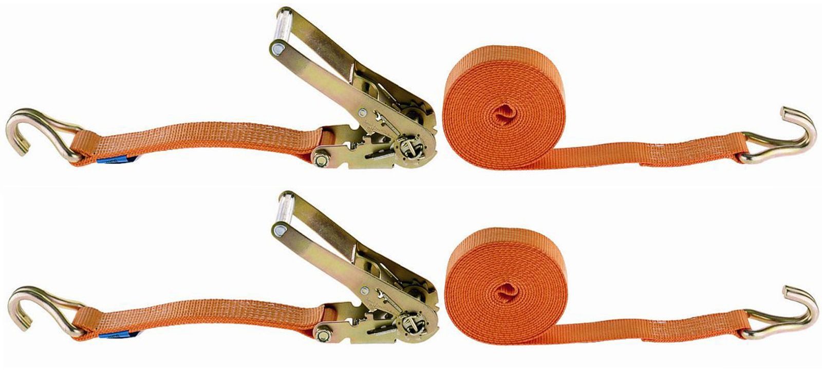 CONACORD Zurrgurt 2er Set Ladungsgurt Sicherungsgurt 50 mm/8 m mit Ratsche 2 Spitzhaken (2-St) DIN EN 12195-2