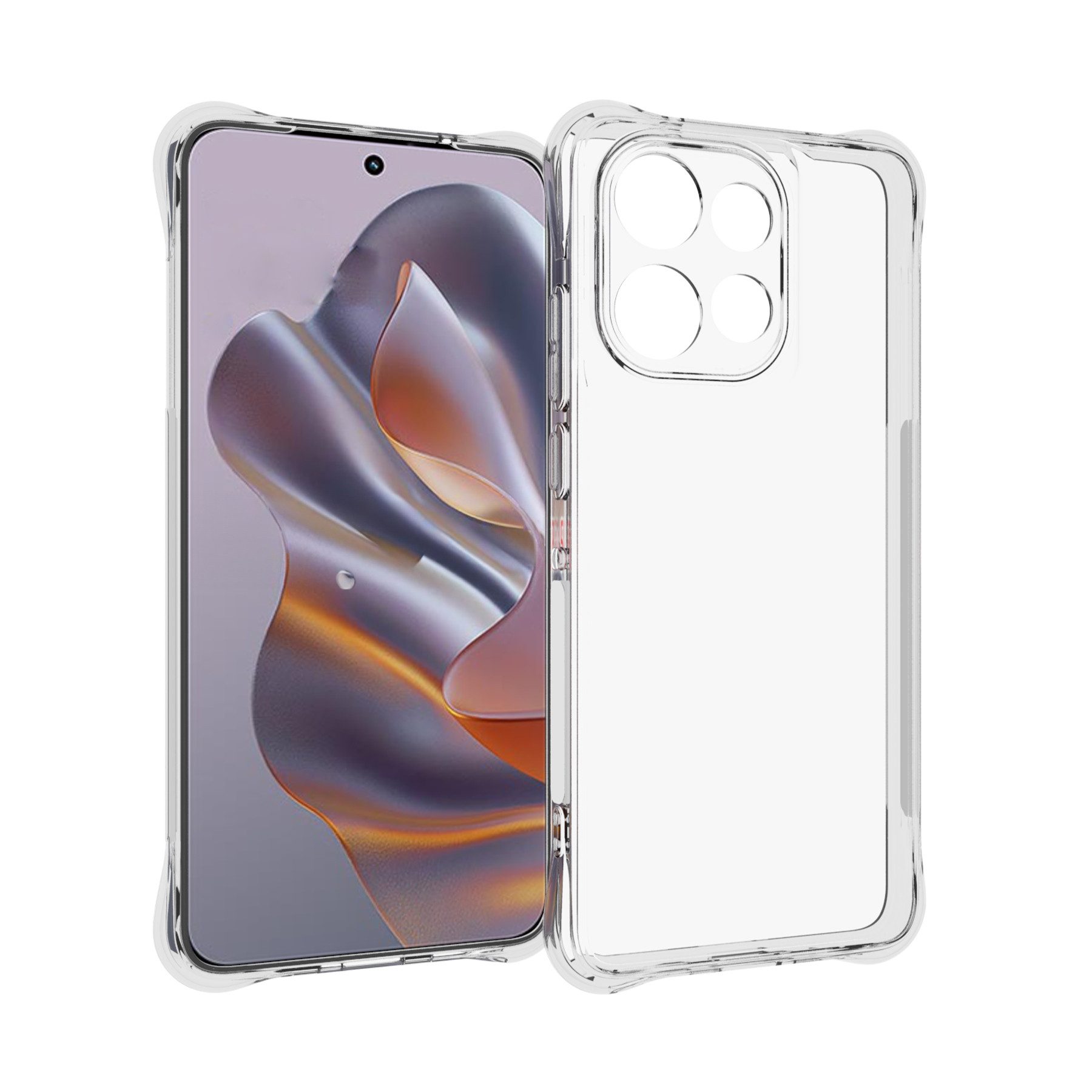 mtb more energy Smartphone-Hülle Clear Armor Case für Motorola Moto Edge 50 Neo, Transparente TPU Schutzhülle Case Backcover mit Anti-Shock Verstärkung