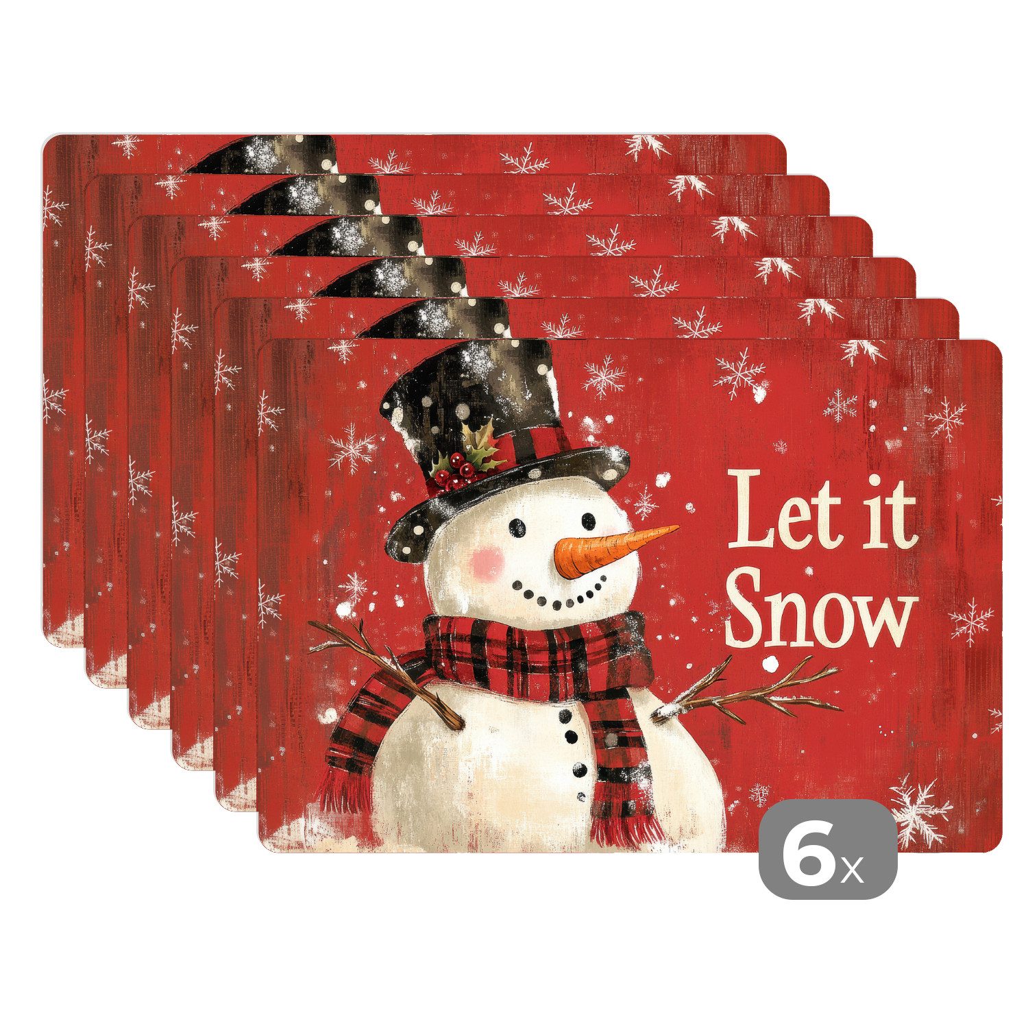 MuchoWow Platzset Schneespaß - Winter - günstig online kaufen