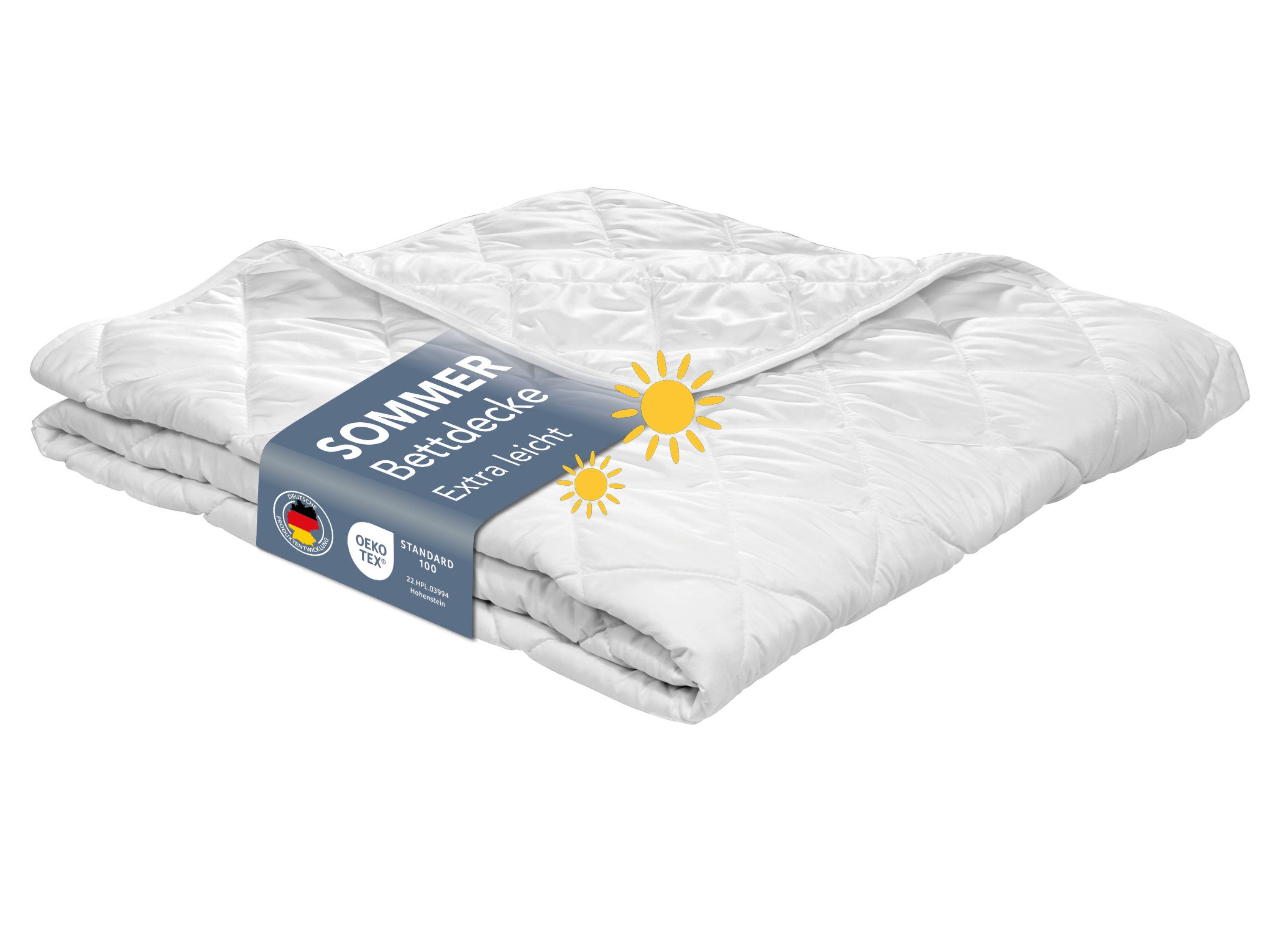 XDREAM Sommerbettdecke Pure, ultraleichtes und dünnes Steppbett, ideal für den Sommer, Füllung: Hohlfaser-Polyesterfüllung, Bezug: Polyester, allergikerfreundlich, atmungsaktiv, Kinderdecke 100x135 cm