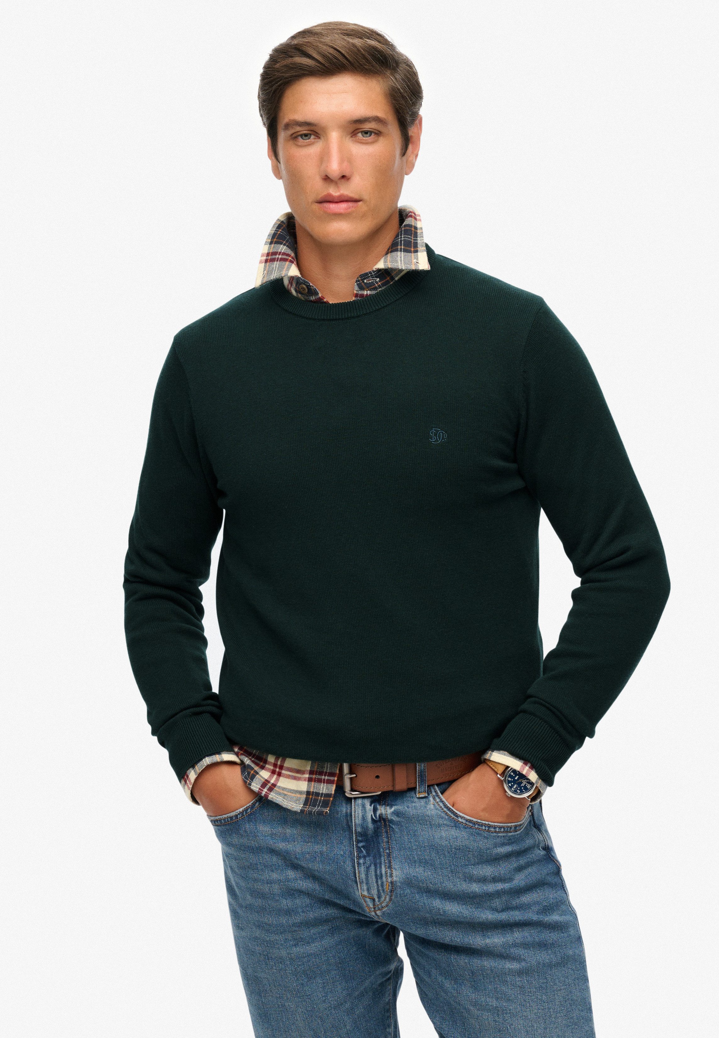 Superdry Strickpullover ESSENTIALS COTTON JUMPER günstig online kaufen