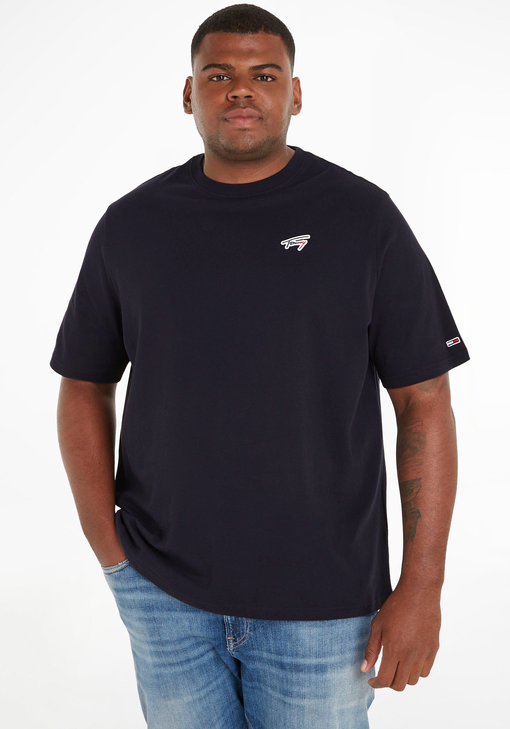 Tommy Jeans SIGNATURE BADGE TEE T-Shirt PLUS Plus TJM Desert Sky