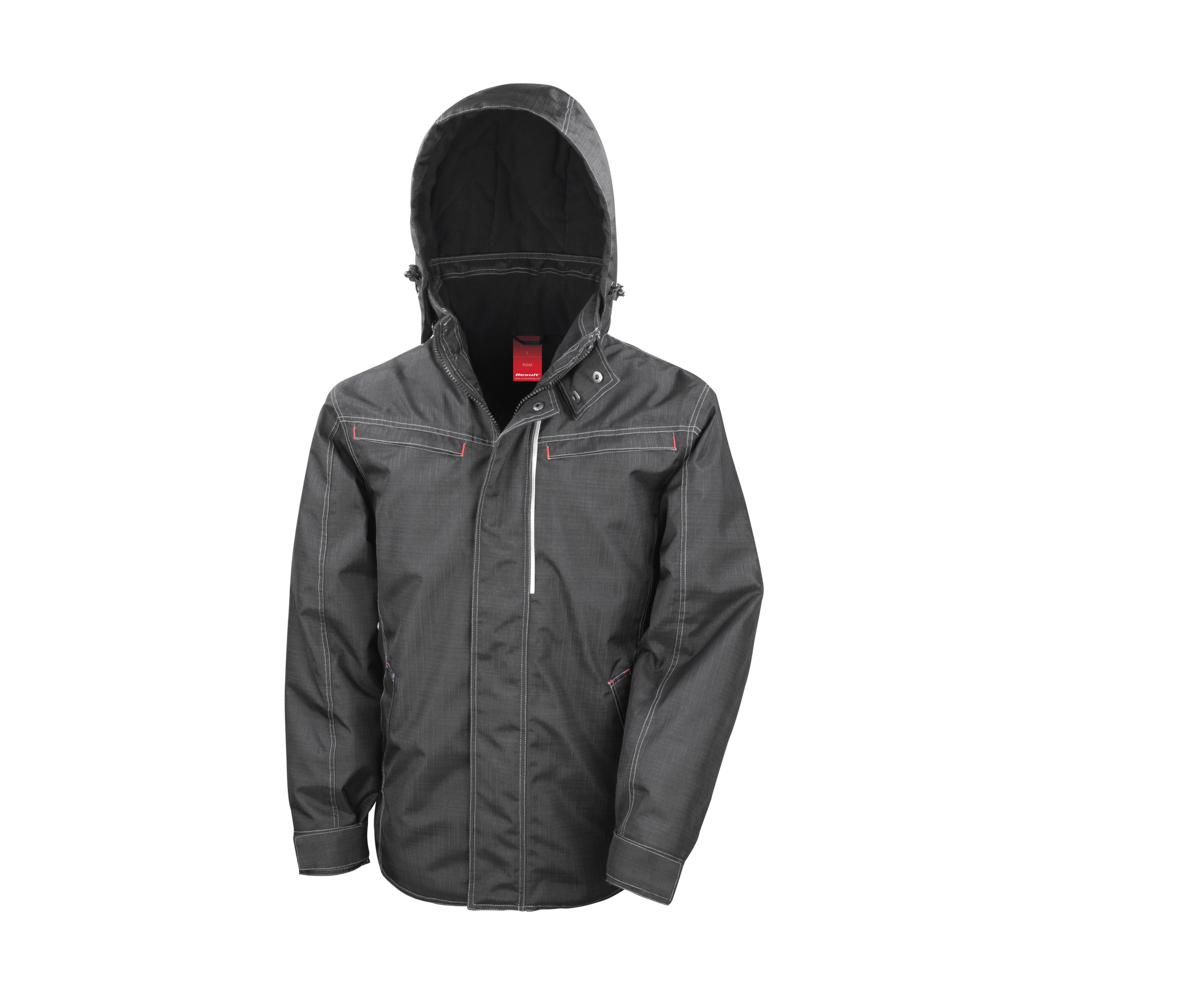 Result Arbeitsjacke Unisex Jacke wasserdicht 3000 mm mit Kapuze XS–4XL