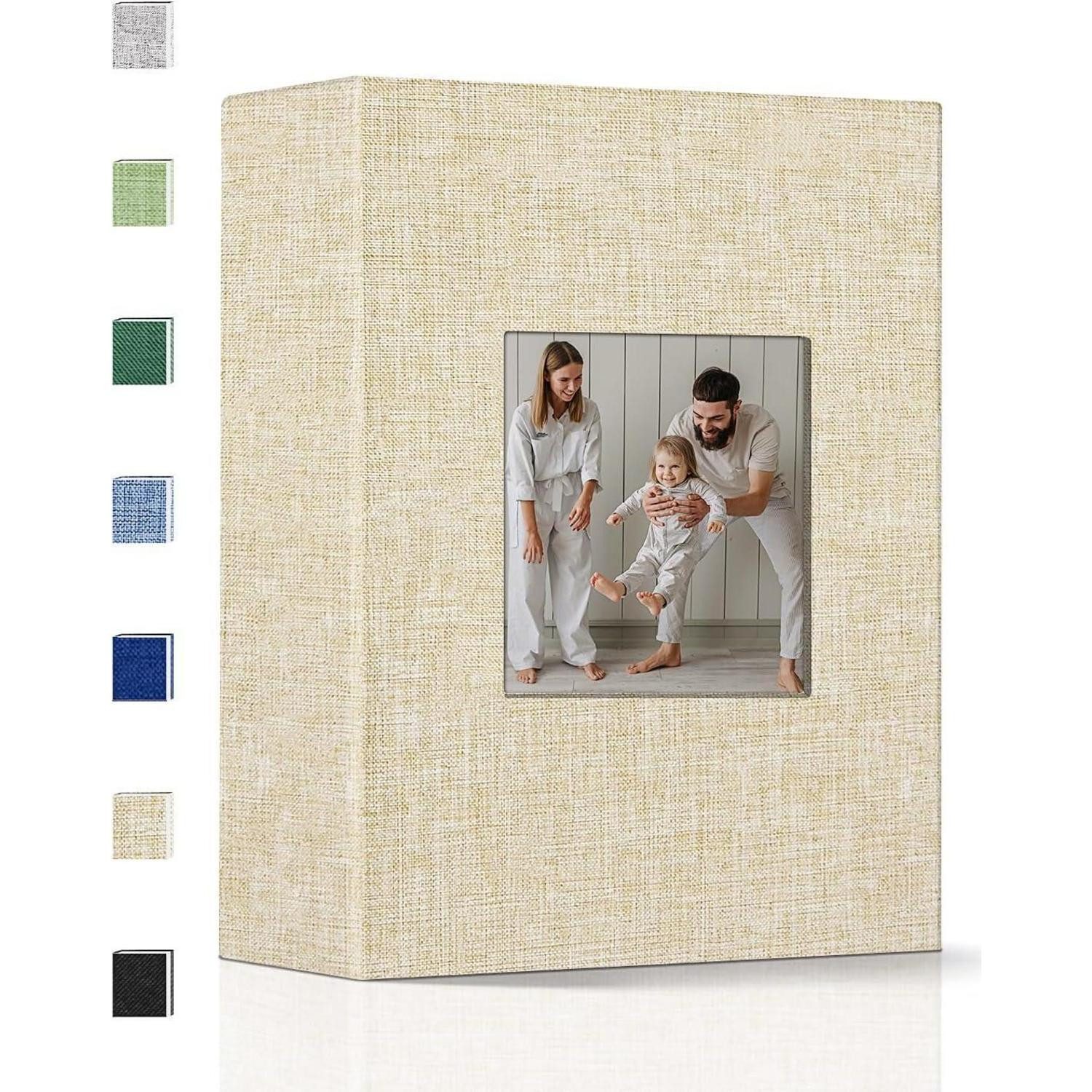 LuxusKollektion Einsteck-Fotoalbum Fotoalbum 10x15cm Einsteckalbum 300 Taschen 100Fotos Beige