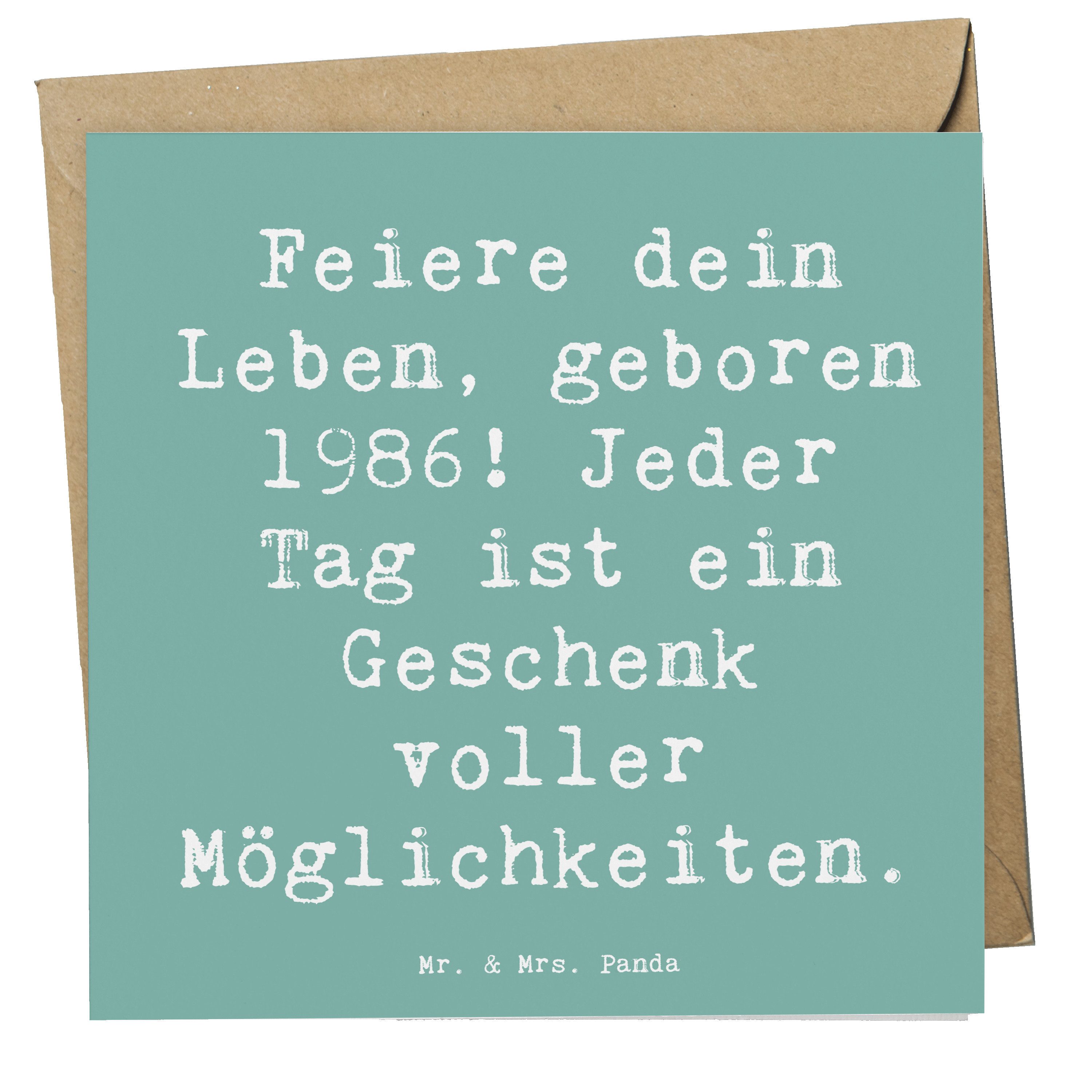 Grußkarte 1986 Geburtstag - Meeresbrise - Geschenk, Feiere dein Leben, Geburtsj