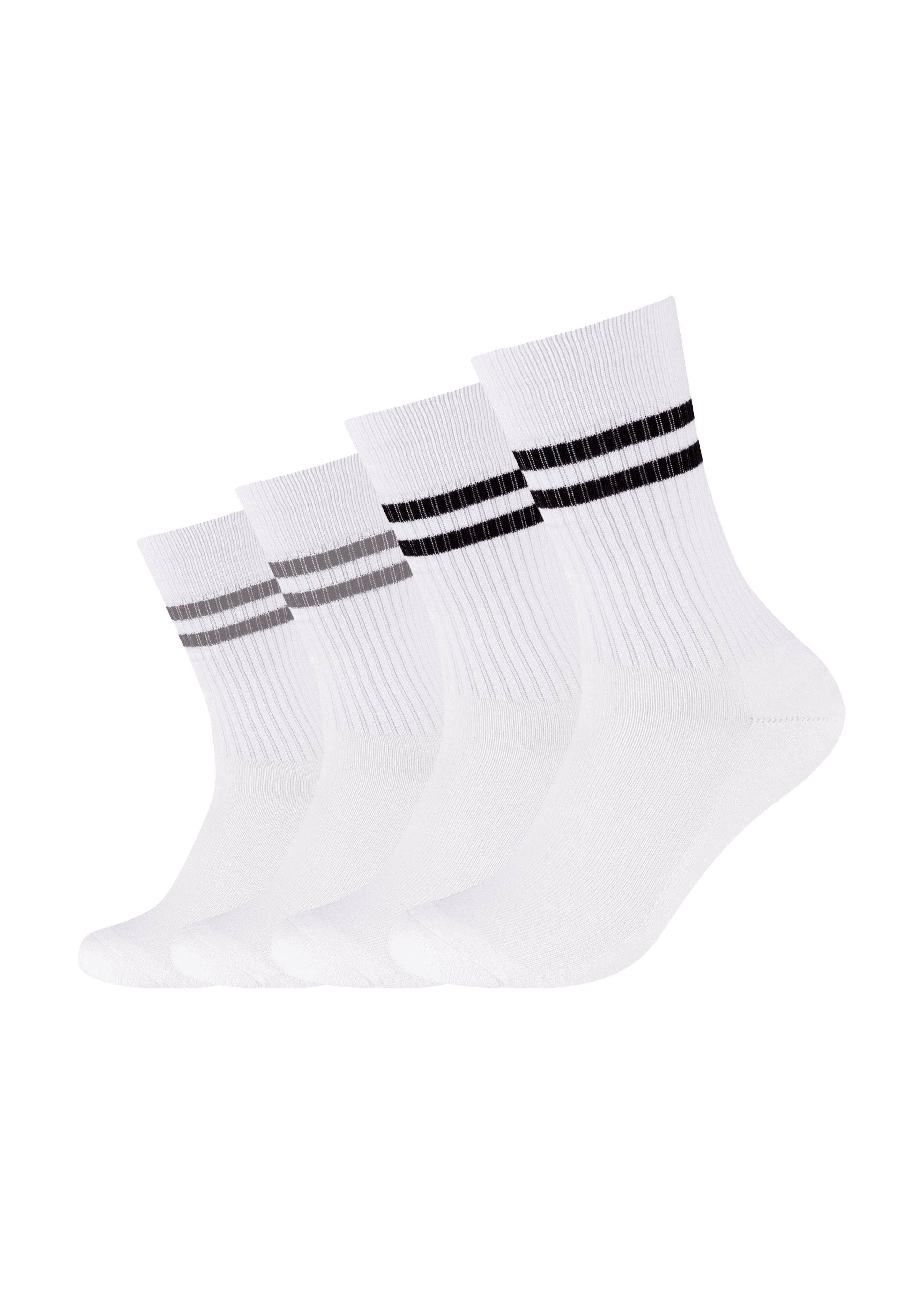 s.Oliver Socken (4 Paar) mit breitem Rippenbündchen