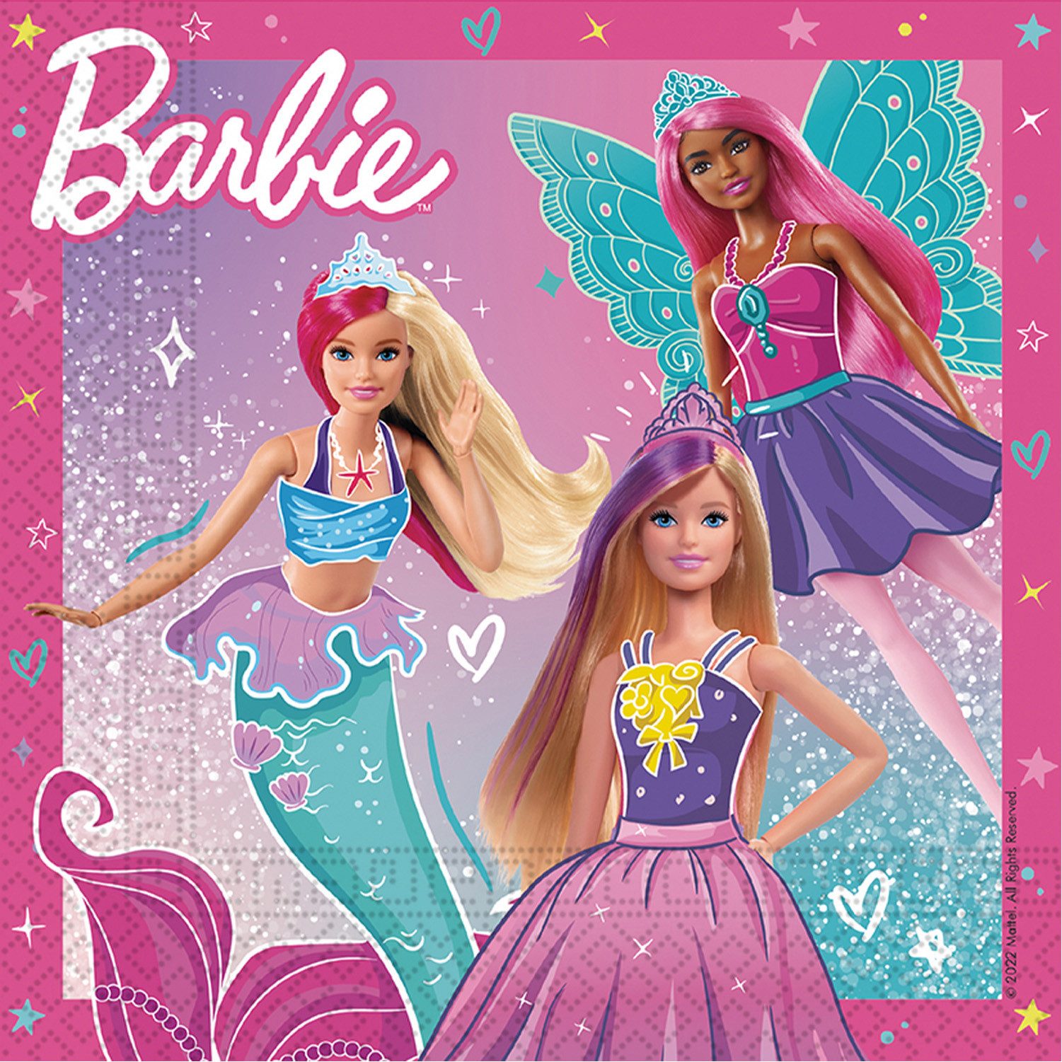 Procos Hängedekoration Servietten Barbie Fantasy 33x33 günstig online kaufen