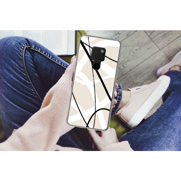 MuchoWow Handyhülle Linie - Abstrakt - Minimalismus - Pastell Phone Case Handyhülle Huawei Mate 20 Silikon Schutzhülle RV10993